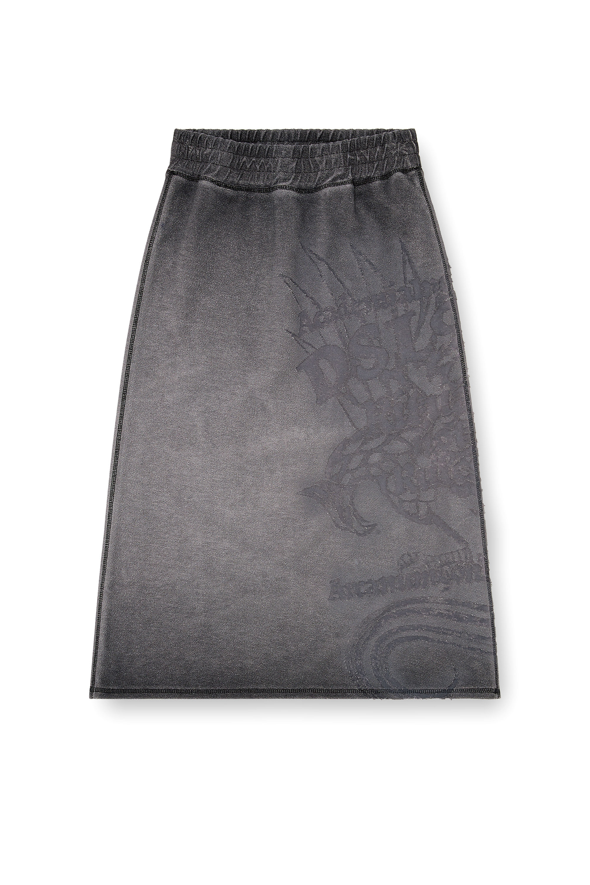 Diesel - O-BEAUTY, Gonna midi in felpa con stampa d&eacute;vor&eacute; Donna in ToBeDefined - 4