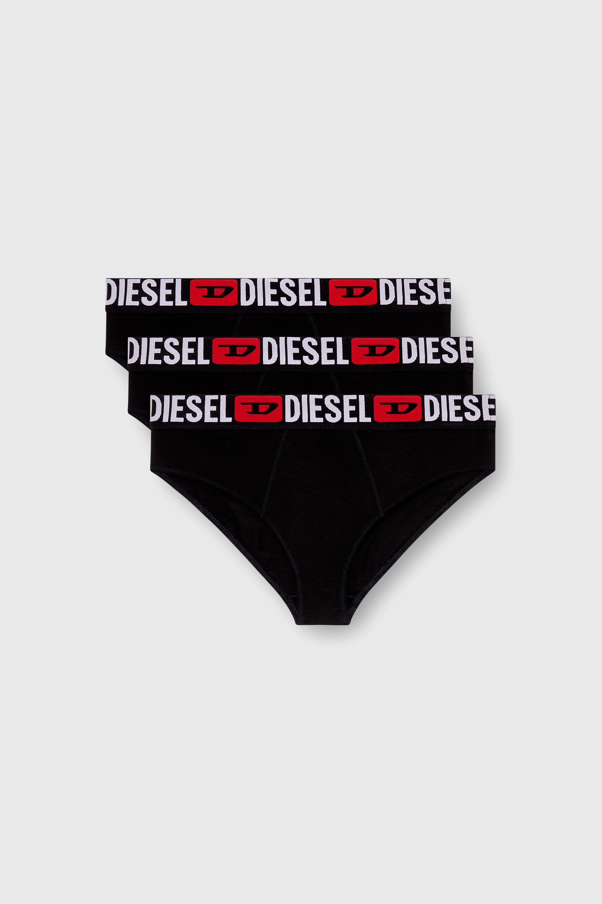 Diesel - UFPN-BLANCA-R-THREEPACK, Set da tre slip a coste a vita alta Donna in Nero - 1