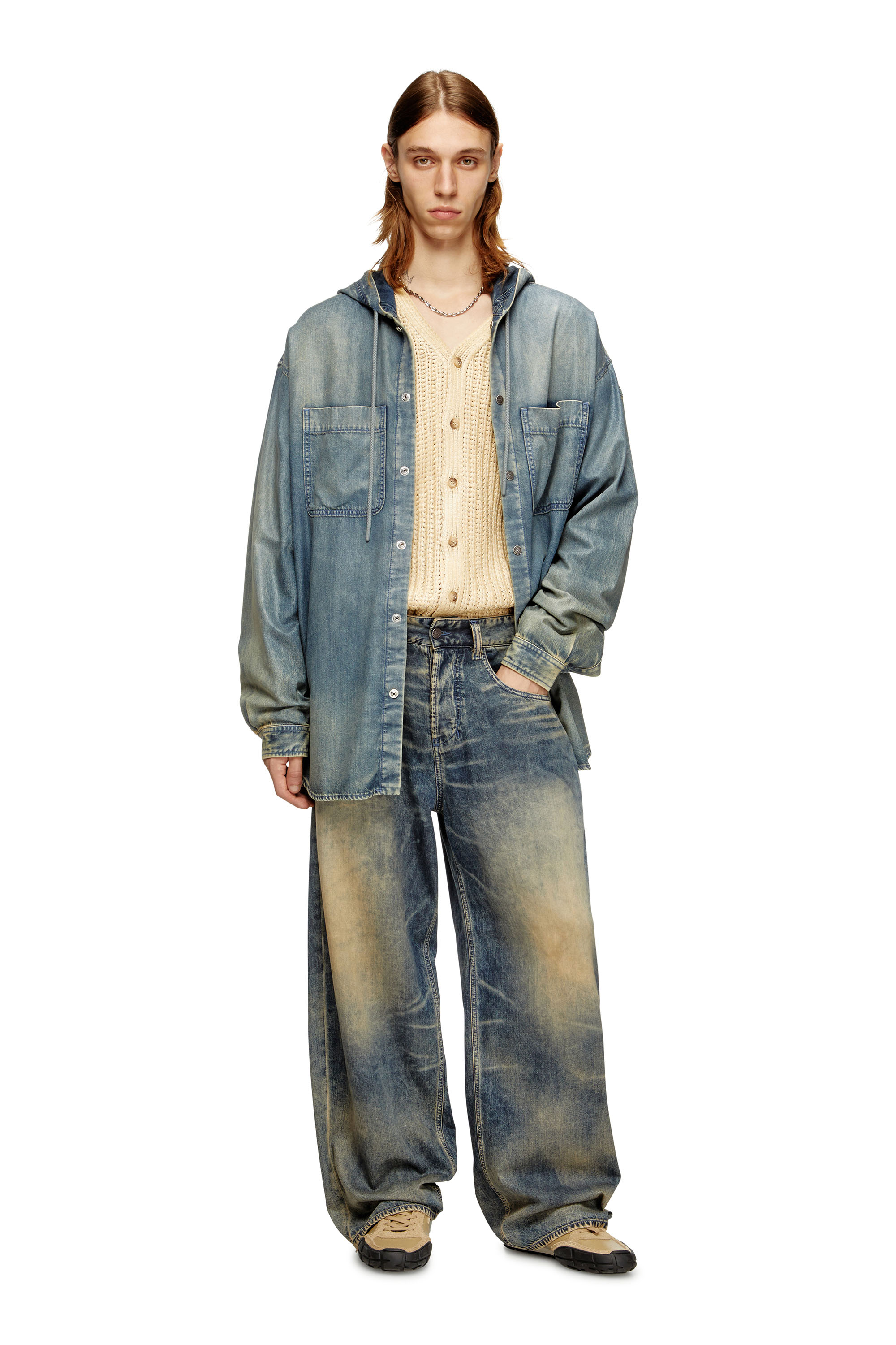 Diesel - Relaxed Jeans 1997 D-Enim-M 0CEBB Uomo, Blu medio - Image 2
