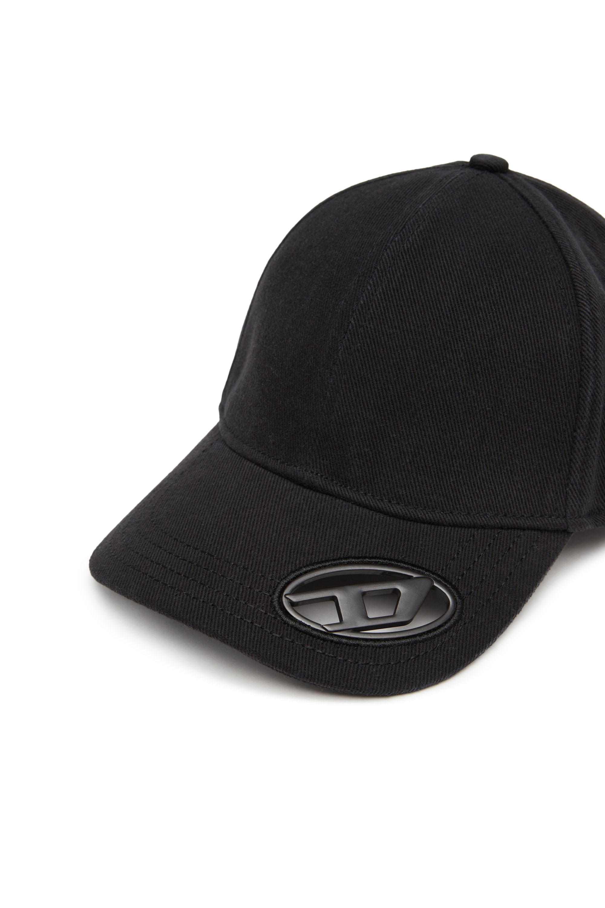 Diesel - C-PLAK, Cappello da baseball con placca oval D Uomo in Nero - 3