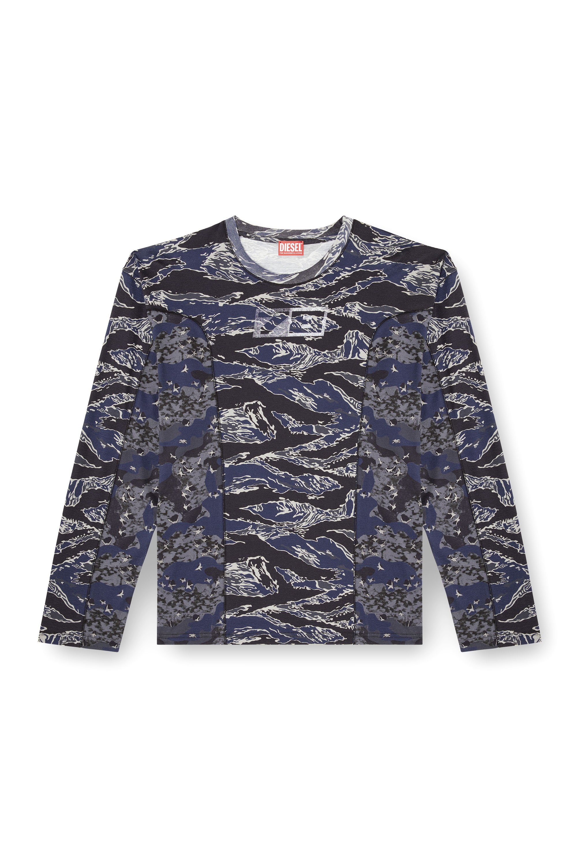 Diesel - T-BOXT-LS-CURT, T-shirt a manica lunga stampe camouflage Uomo in ToBeDefined - 4