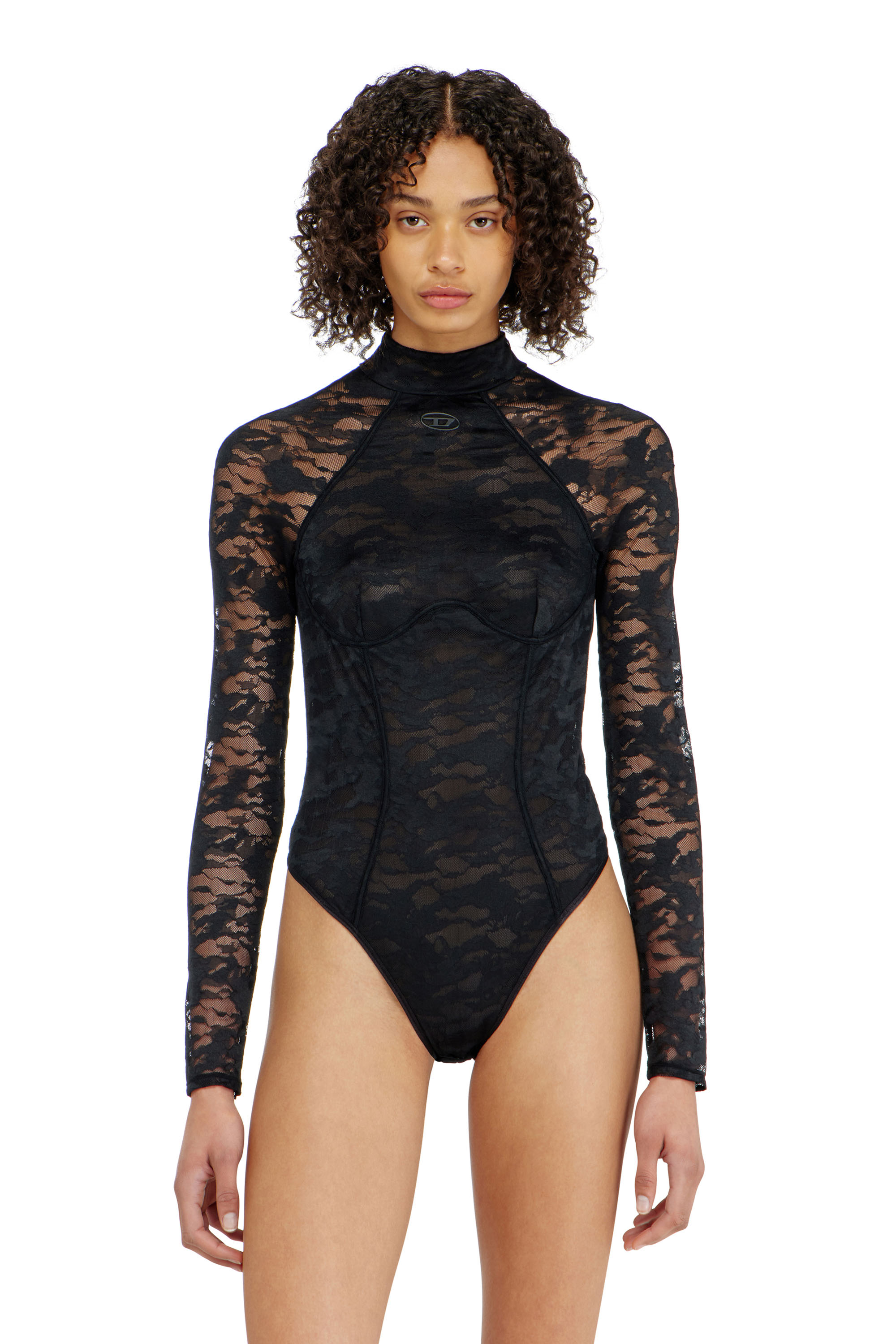 Diesel - VIVIAN-UTLT, Body in pizzo di nylon con schiena scoperta Donna in ToBeDefined - 2