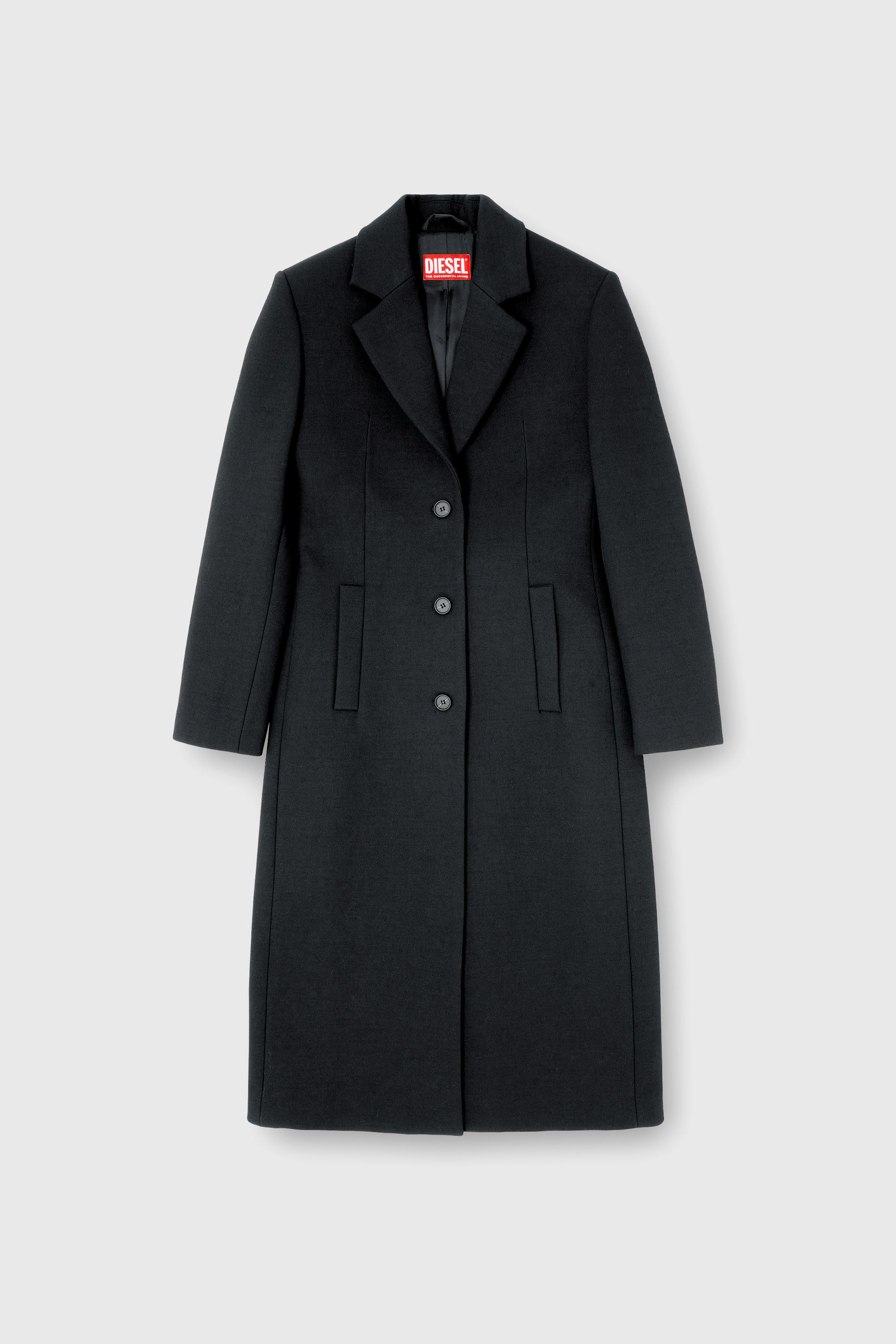 Diesel - G-ALLAN, Cappotto lungo a clessidra Donna in Nero - 2