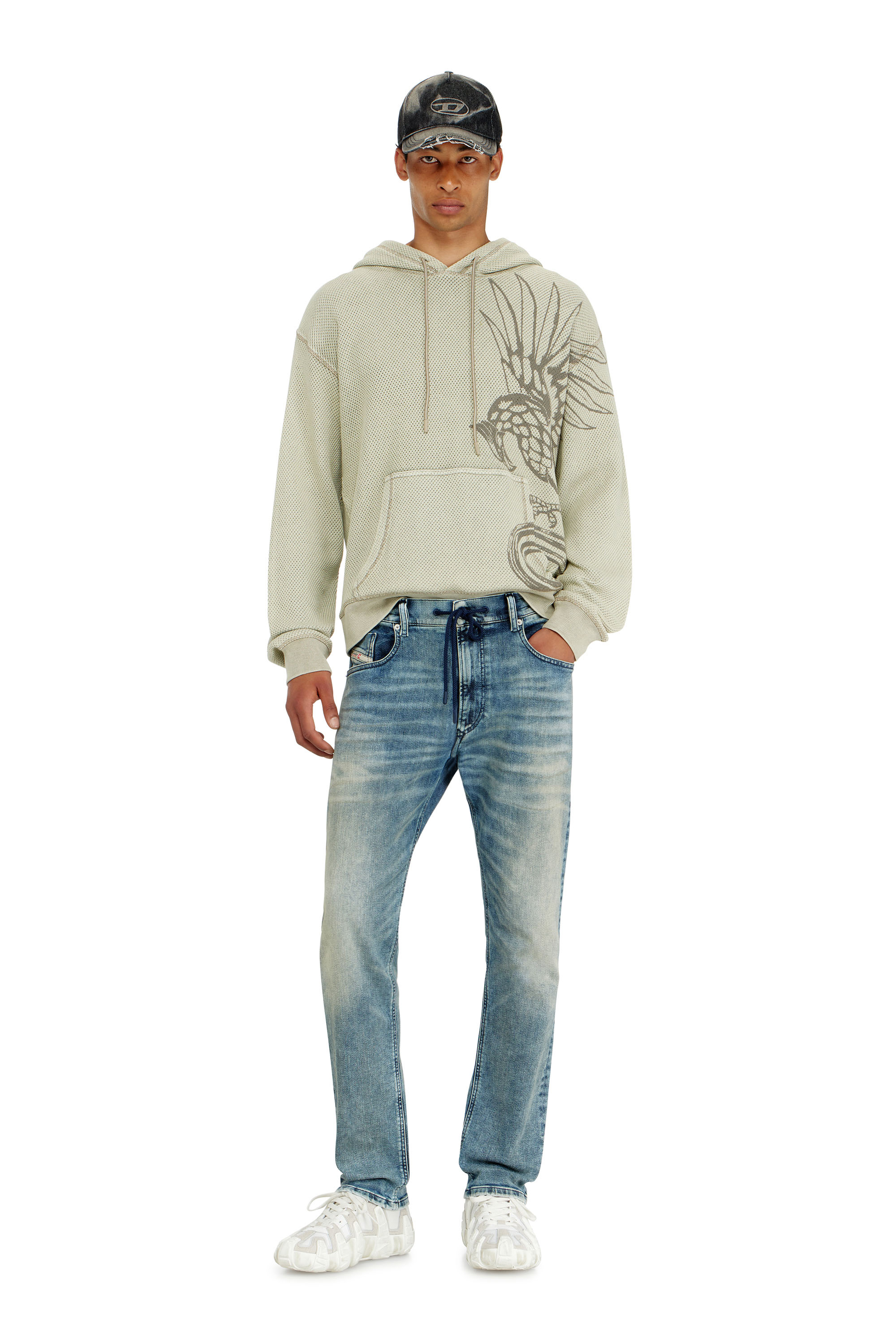 Diesel - Regular 2032 D-Krooley Joggjeans&reg; 09N63 Uomo, Blu Chiaro - Image 1
