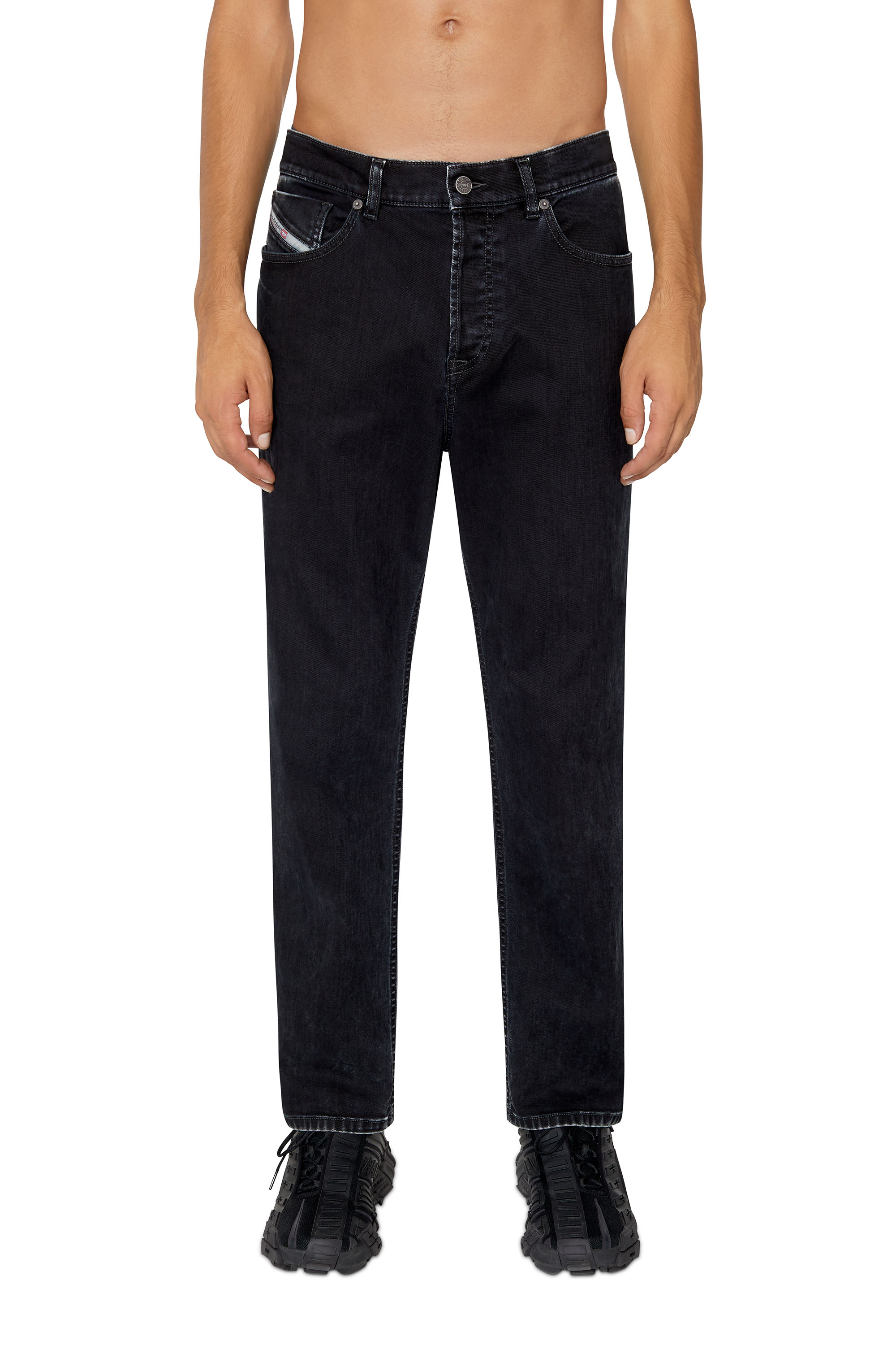 Diesel - 2005 D-FINING 0IHAO Tapered Jeans, Nero/Grigio scuro - Image 1
