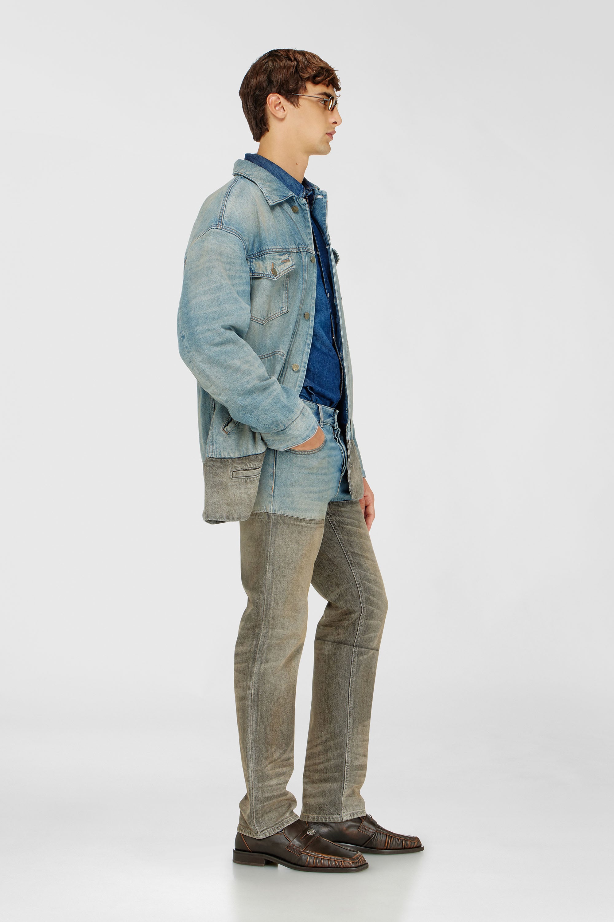 Diesel - Slim Jeans 1993 D-Vyl 0ADDX Uomo, Grigio/Blu - Image 1