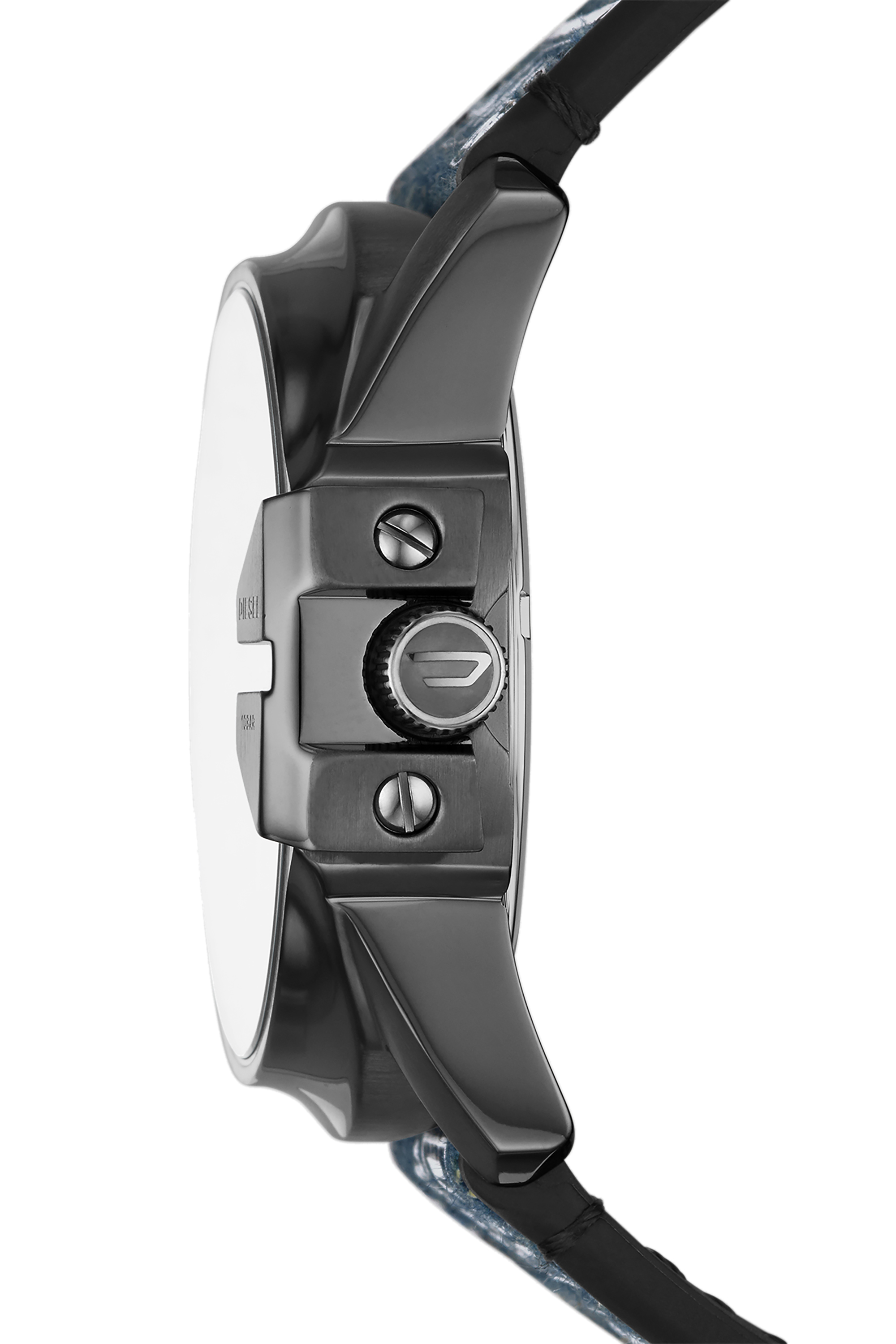 Diesel - DZ1950, Orologio Master Chief con due lancette, finestrella con data e cinturino in denim Uomo in Multicolor - 3