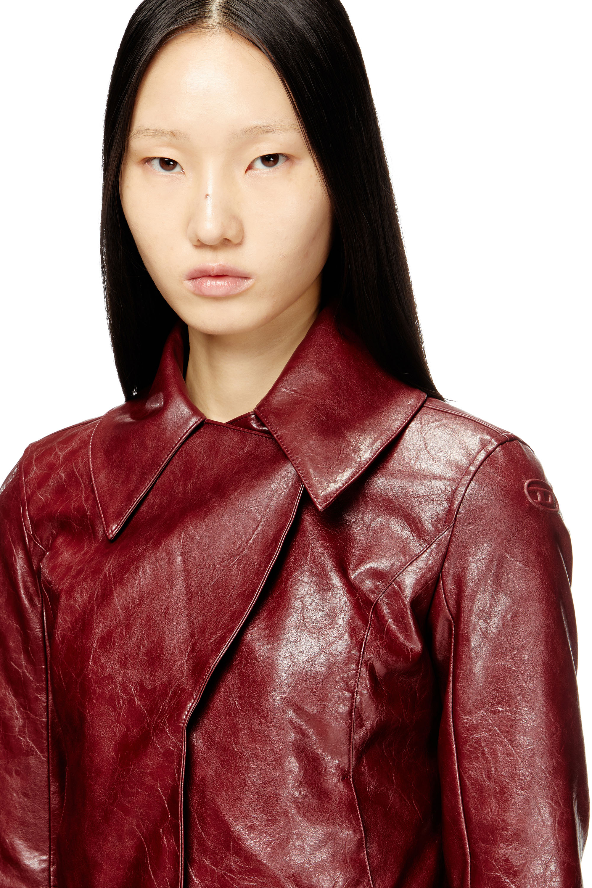 Diesel - G-AMECK, Giacca sartoriale in tessuto coated Donna in Rosso - 5