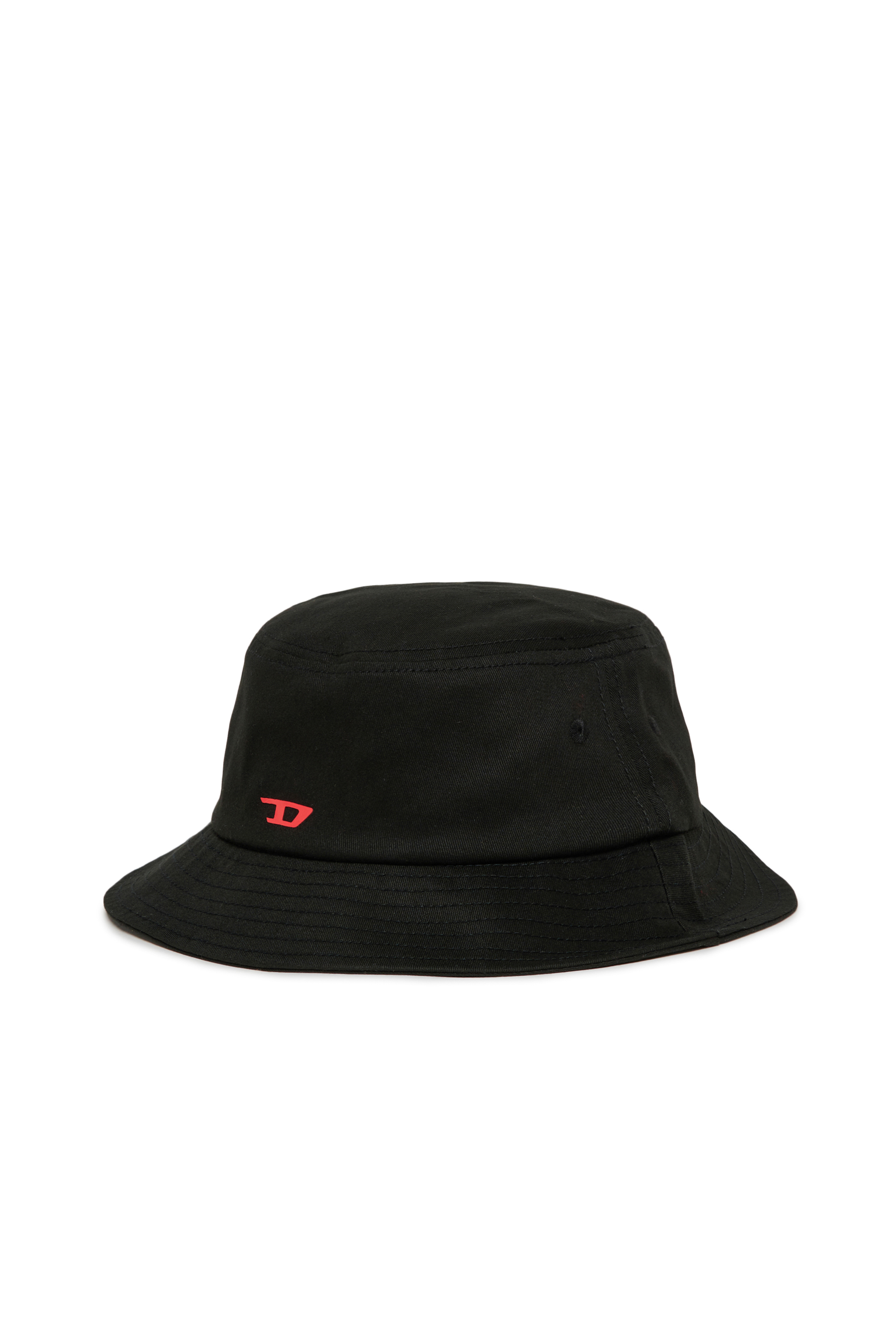 Diesel - FILAD, Bucket hat in cotone con ricamo D Uomo in Nero - 1