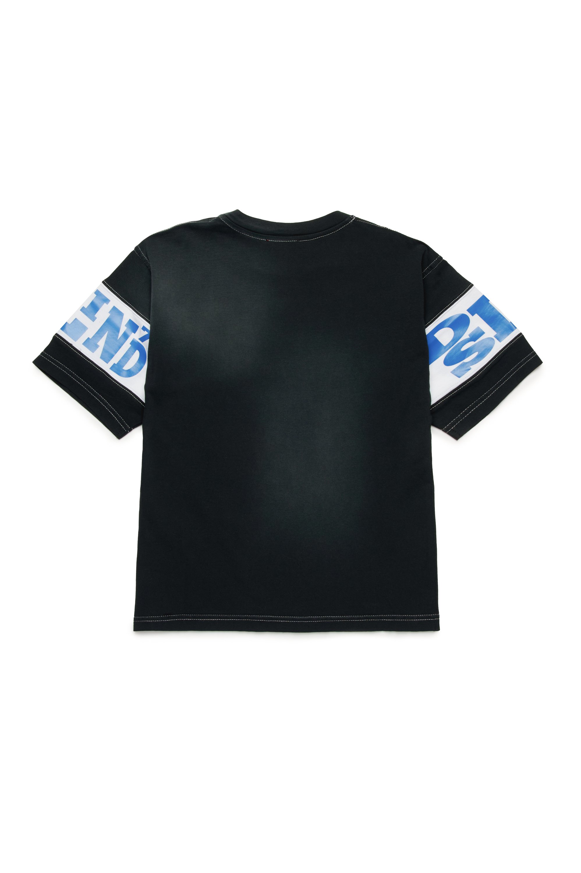 Diesel - TBOST OVER, T-shirt con dettagli sbiaditi Uomo in Nero - 2