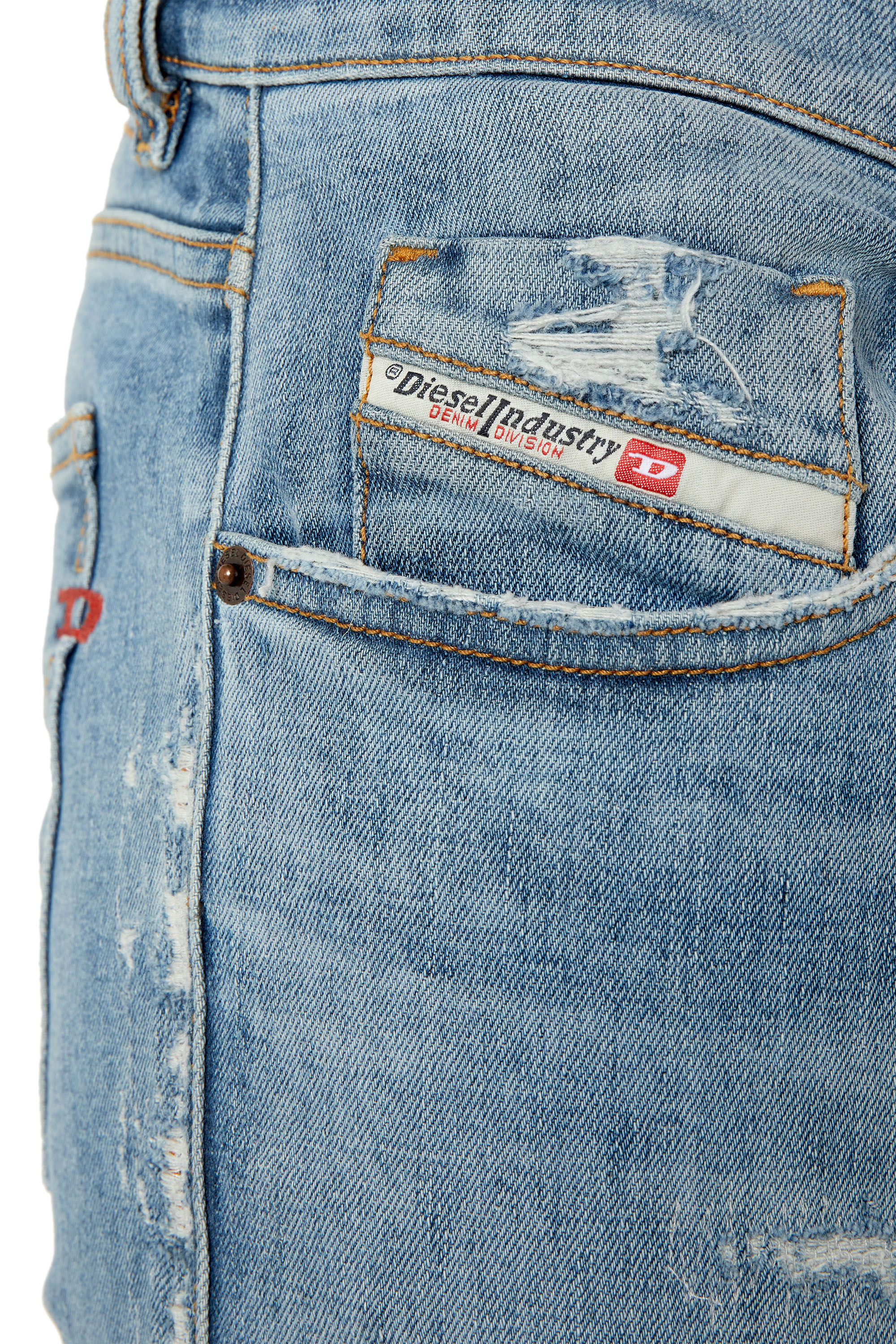 Diesel - Slim Jeans 2019 D-Strukt 09E73, Blu Chiaro - Image 4