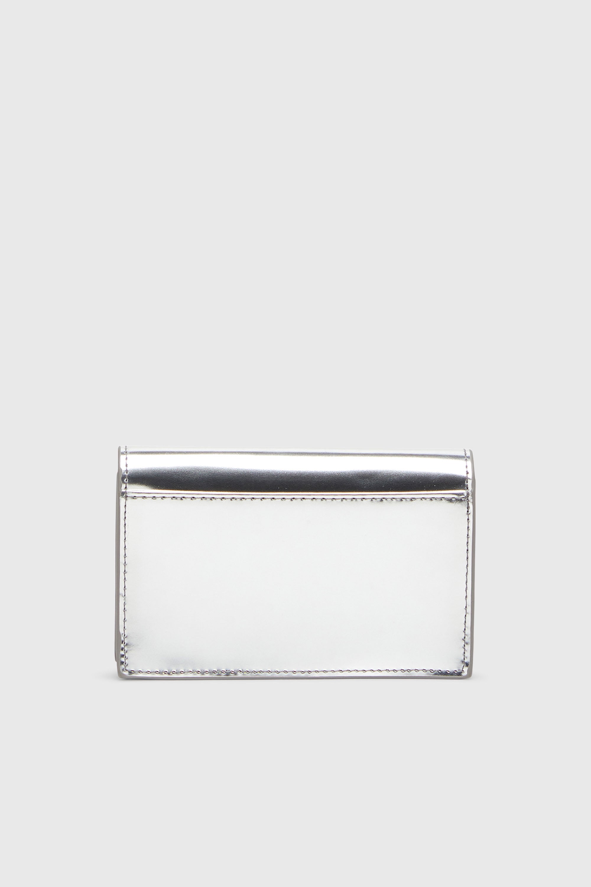 Diesel - 1DR CARD HOLDER IV, Portacarte in pelle metallizzata Donna in Argento - 2