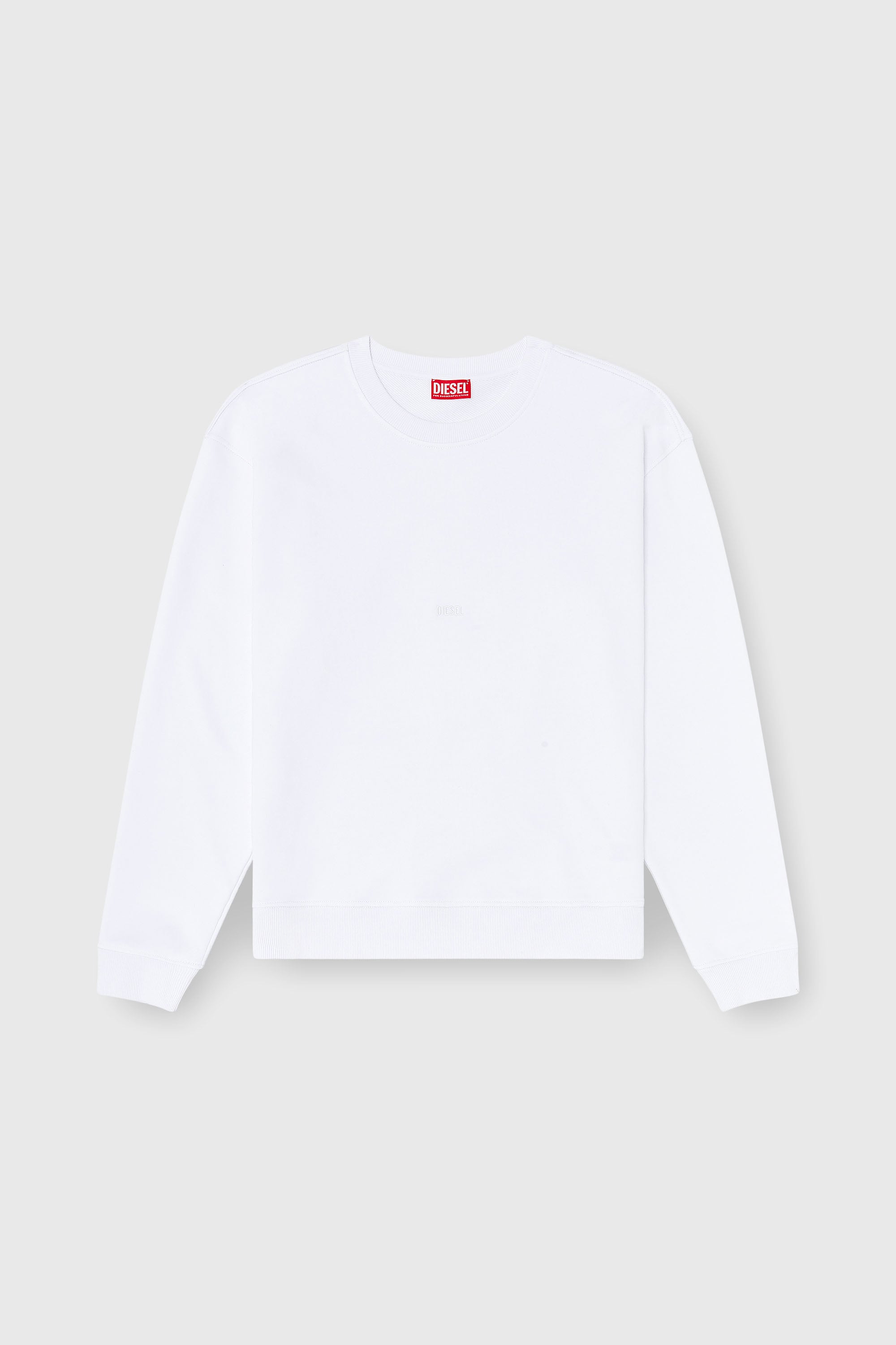 Diesel - S-NORM-AA5, Felpa in cotone con micro ricamo logo Uomo in Bianco - 2