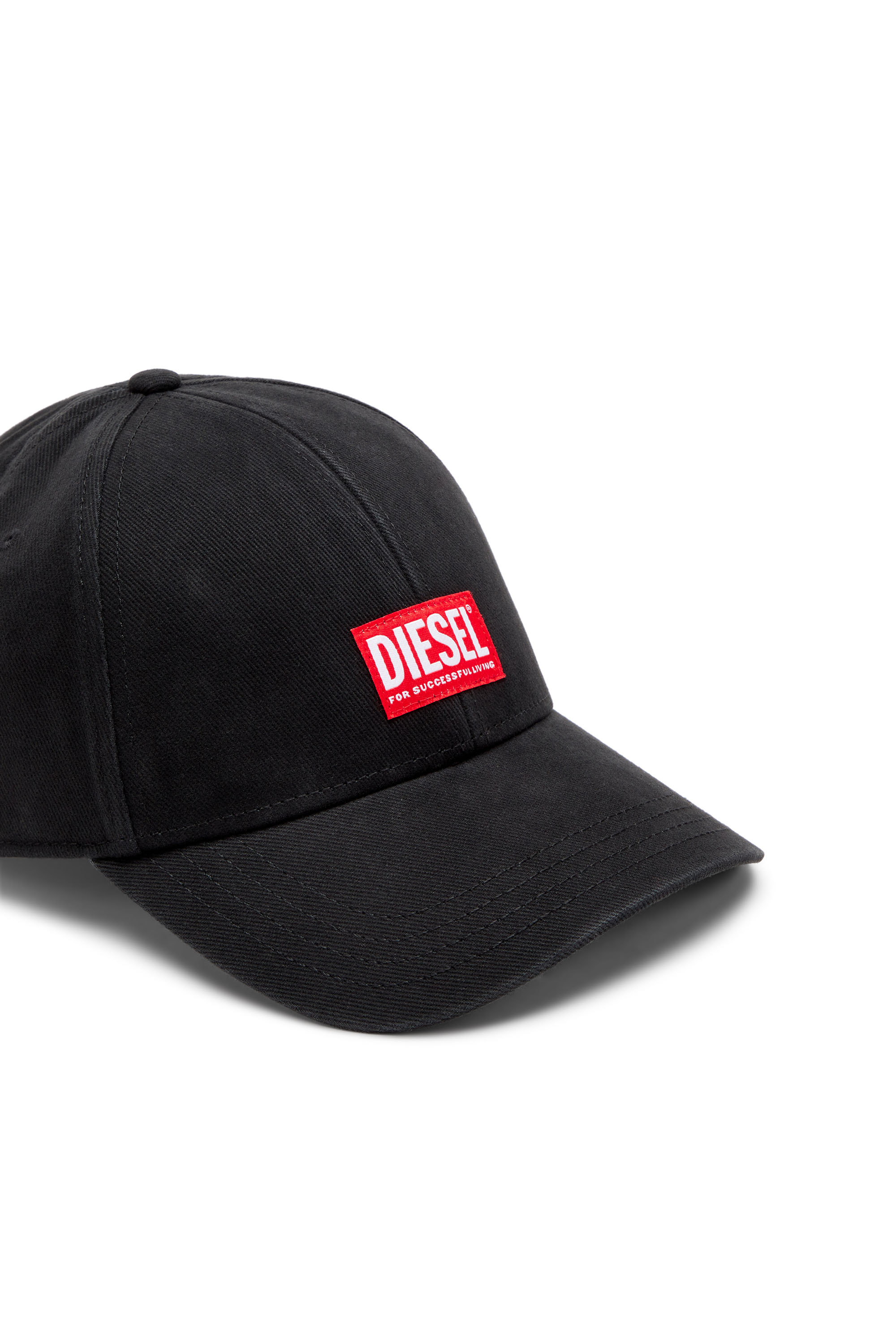 Diesel - CORRY-JACQ-WASH, Cappello da baseball con patch logo Uomo in Nero - 3