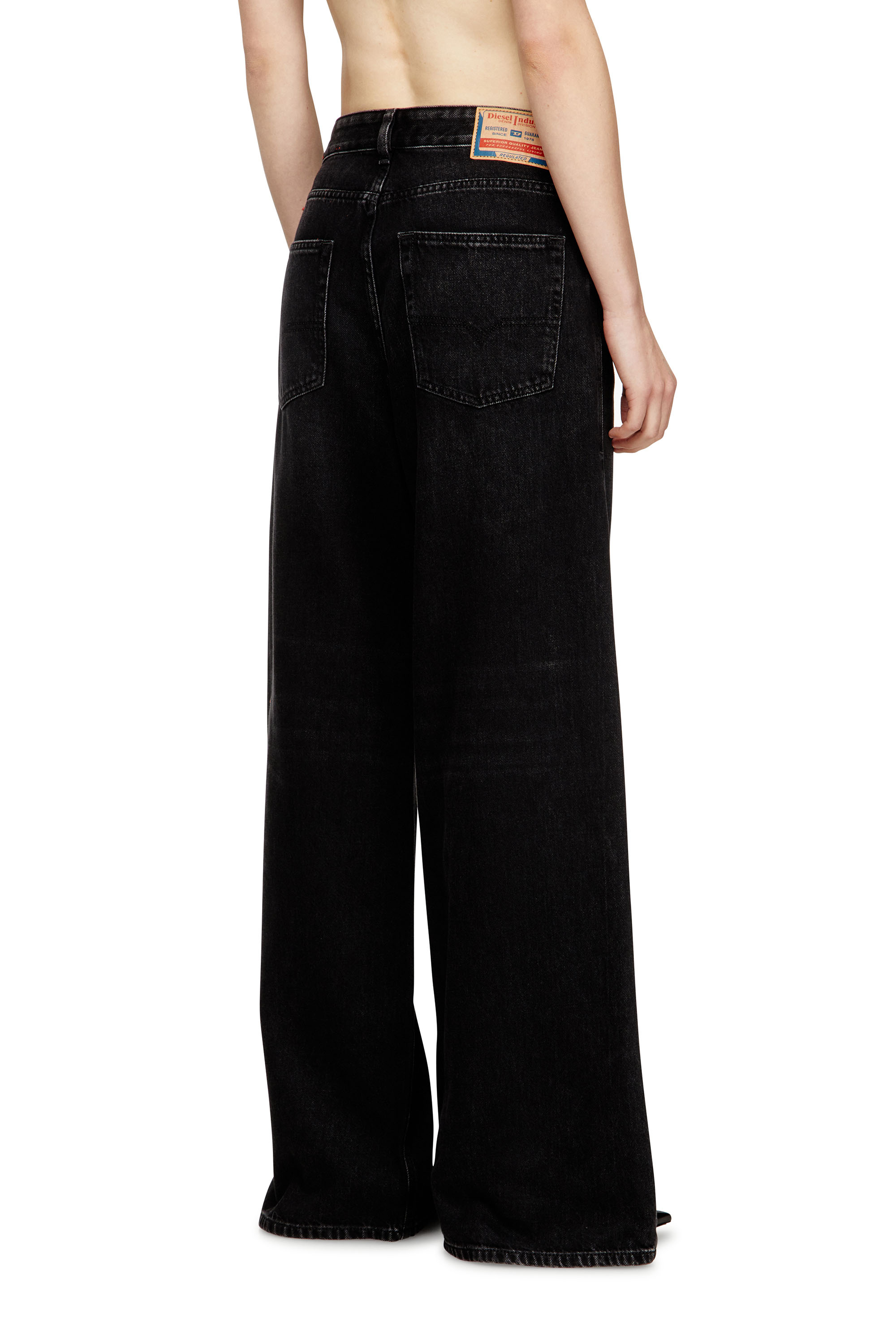 Diesel - Relaxed Jeans 1996 D-Sire 09P09 Donna, Nero/Grigio scuro - Image 4