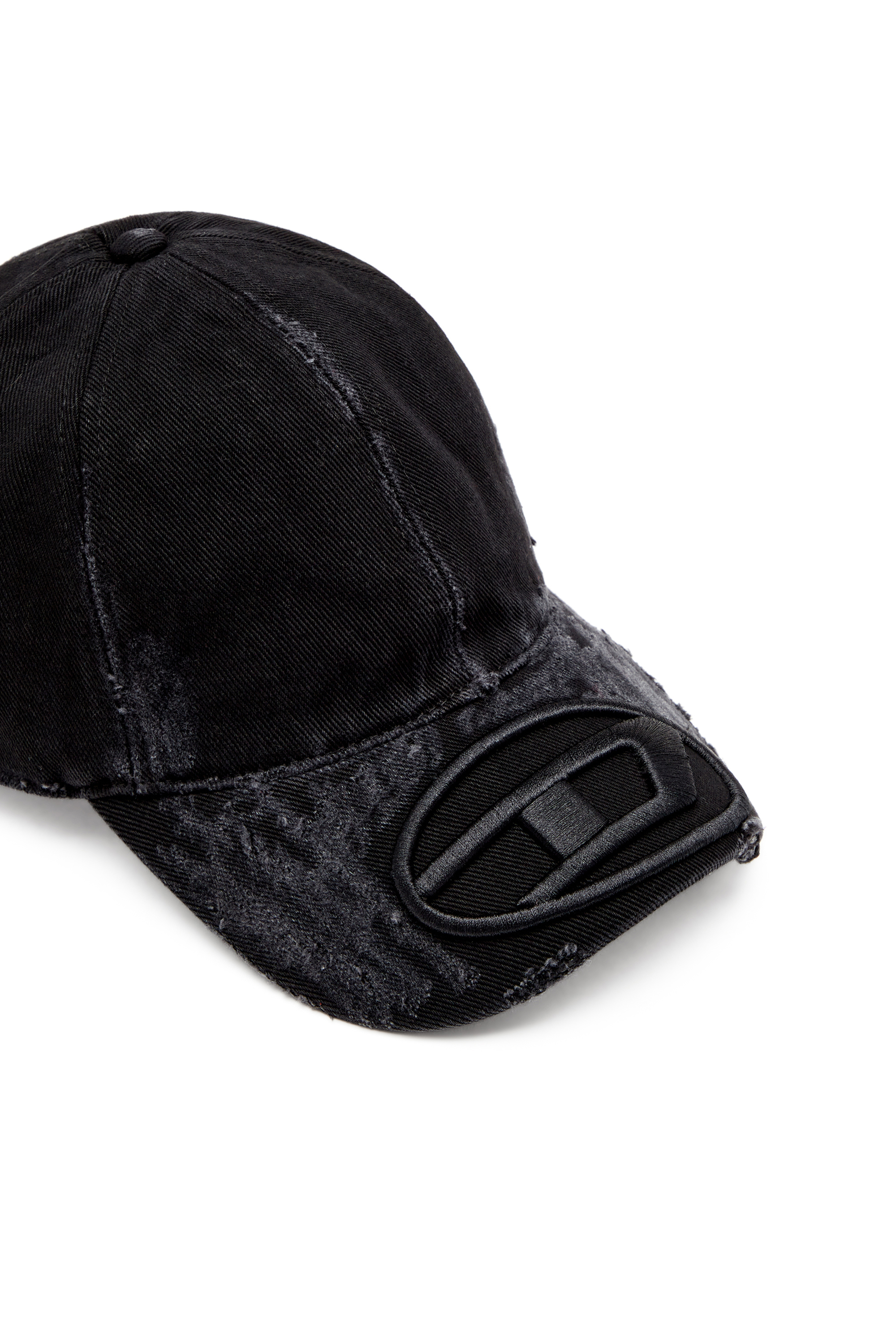 Diesel - C-ODY, Cappello da baseball in denim distressed Uomo in Nero - 3