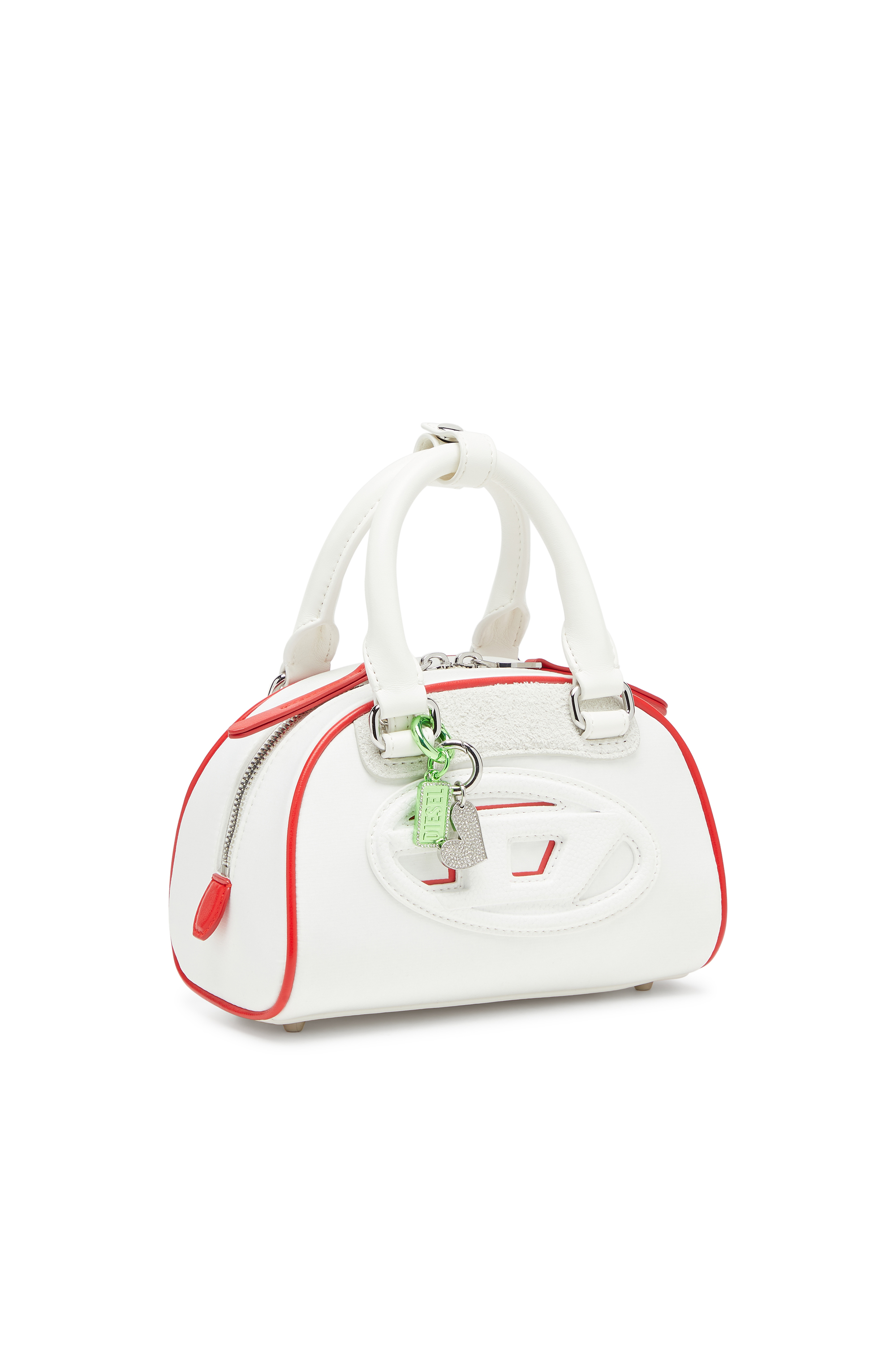 Diesel - 1DR DOME CROSSBODY, 1DR Dome-Mini borsa bowling colour-block Donna in Bianco - 2