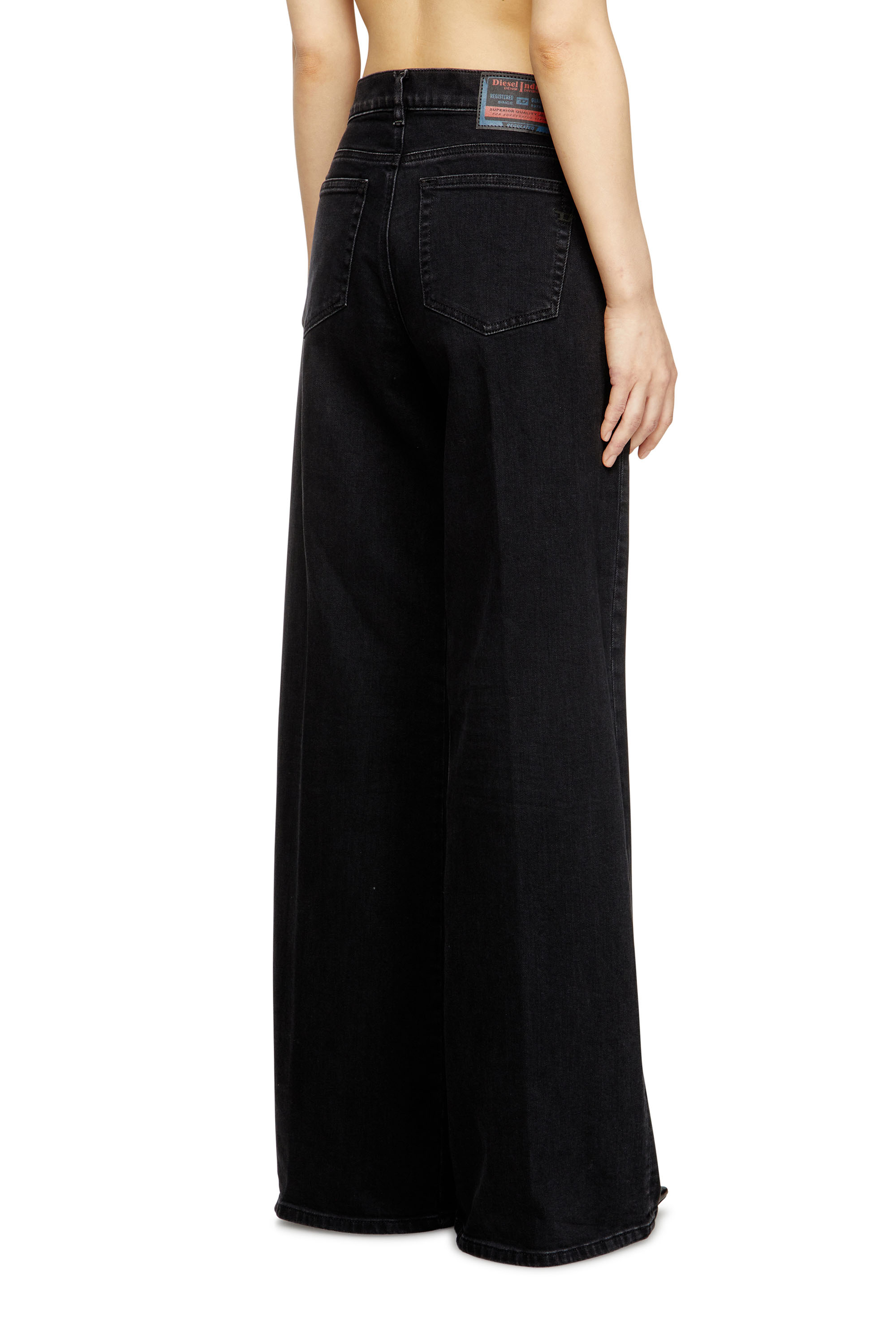 Diesel - Flare Jeans 1978 D-Akemi 09N89 Donna, Nero/Grigio scuro - Image 4