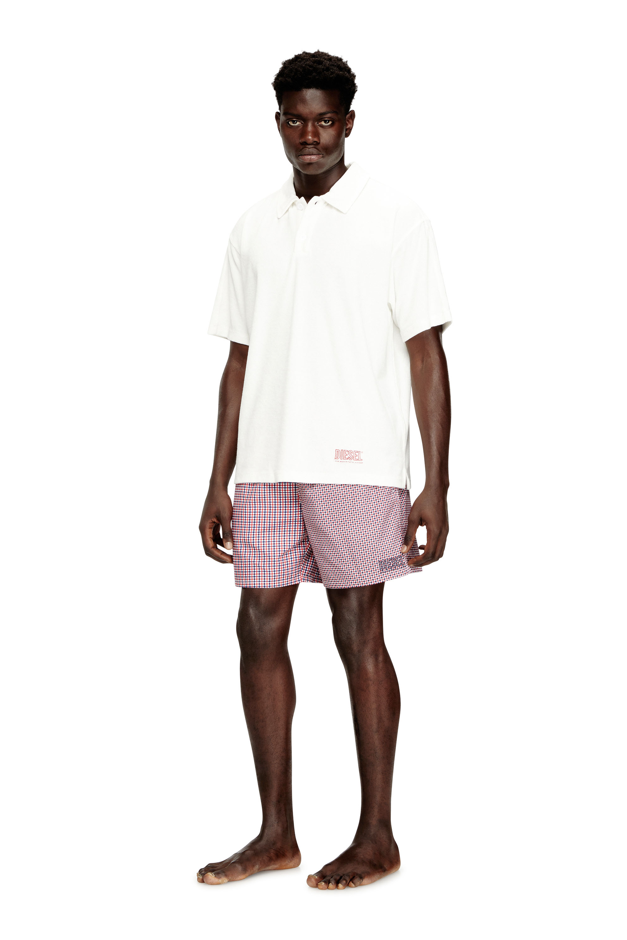 Diesel - JOSHUA-D-CORE, Polo in cotone spugna Uomo in Bianco - 2