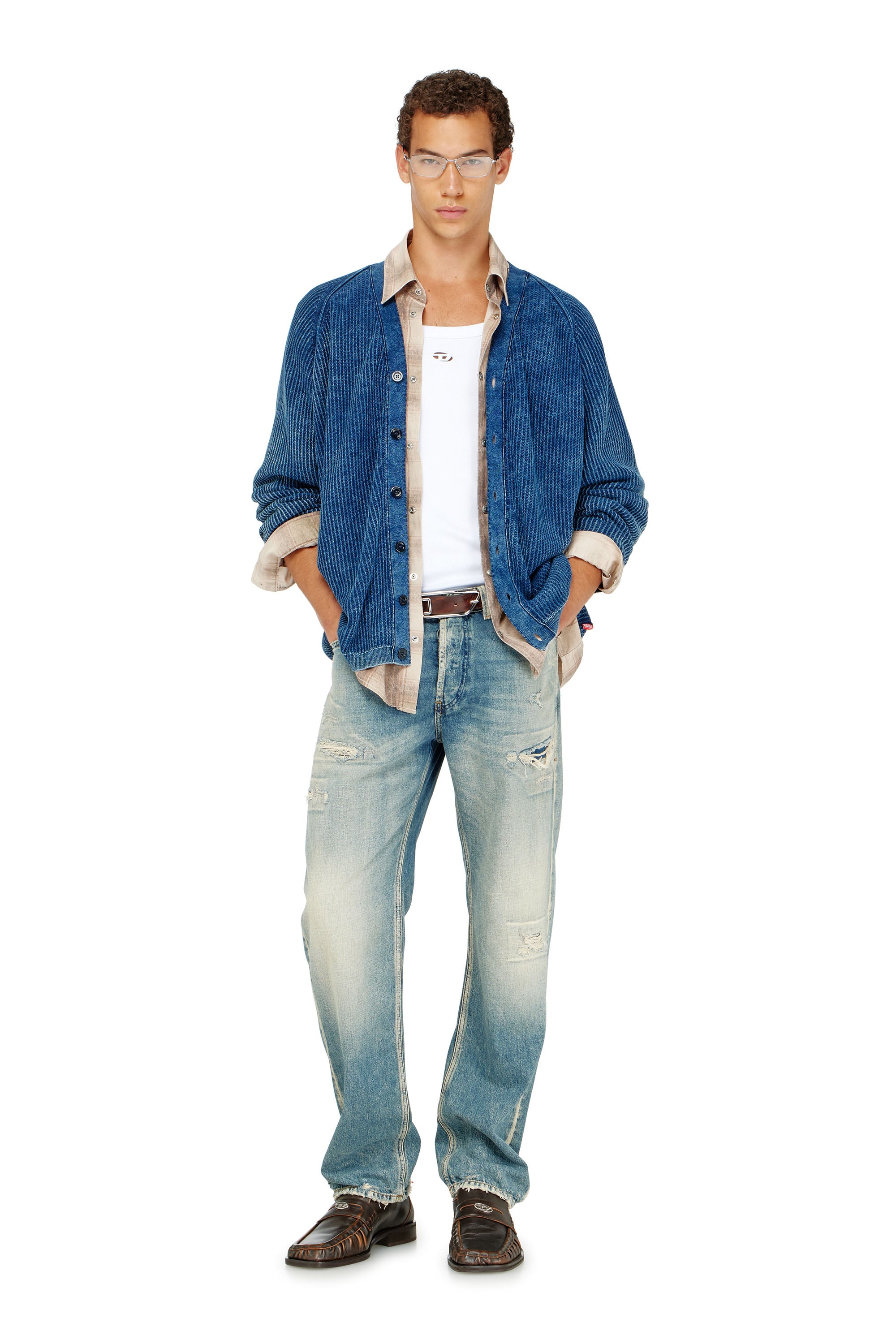 Diesel - T-WIFE-DCO, Canotta slim in cotone con logo Oval D Uomo in Bianco - 2