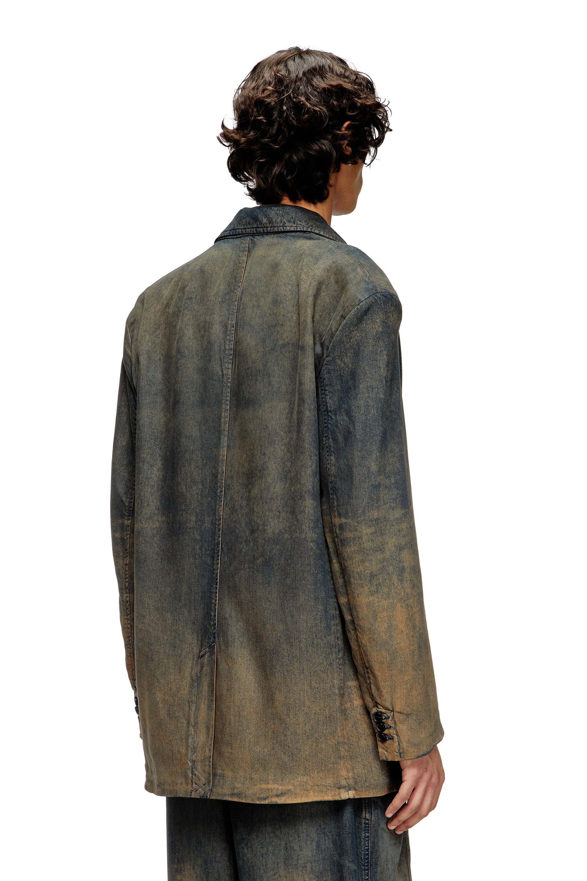 Diesel - D-REG-S, Blazer in denim fluido dégradé Unisex in Blu - 4