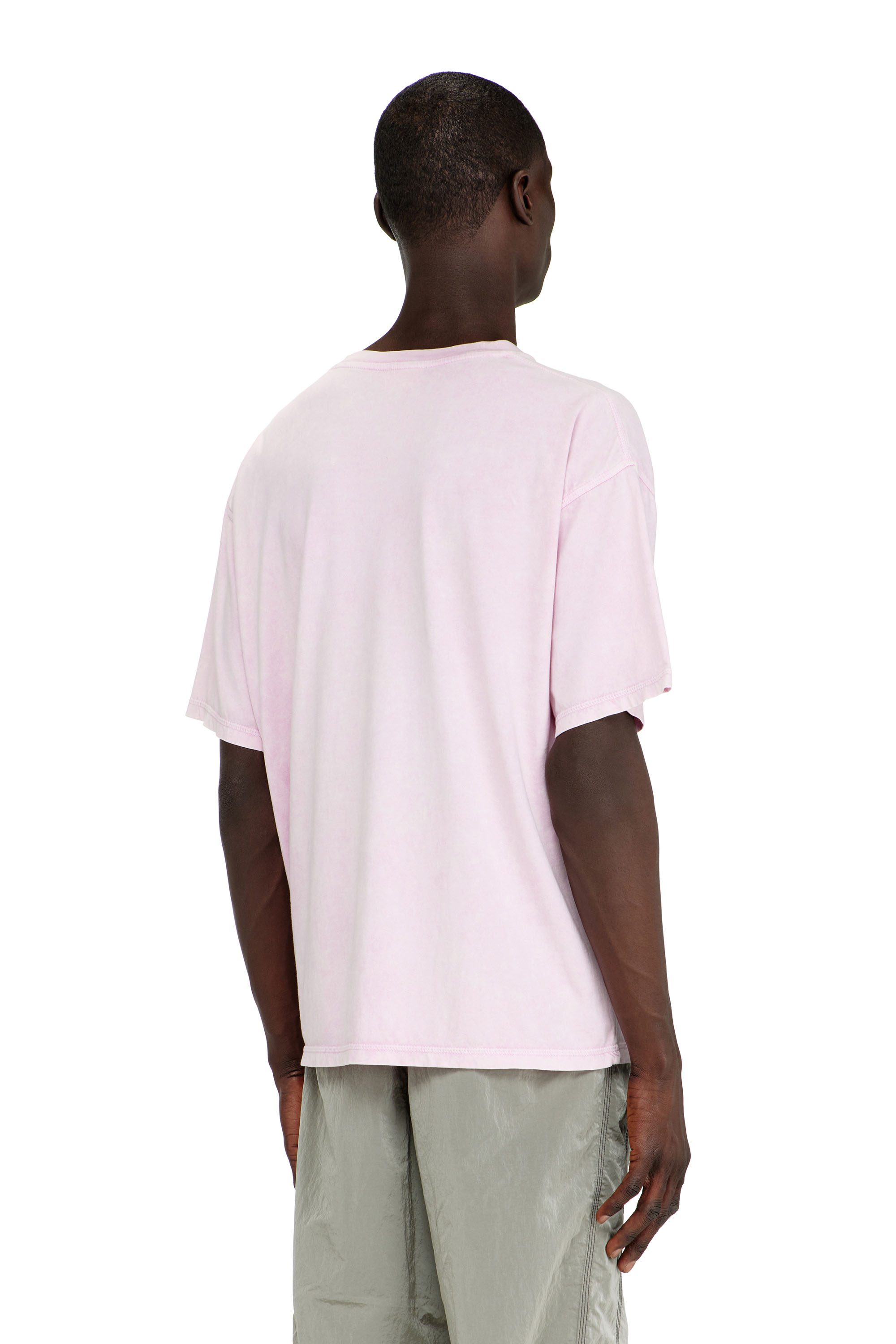 Diesel - T-BOXT-AA14, T-shirt in cotone con effetto lavorato Uomo in Rosa - 4