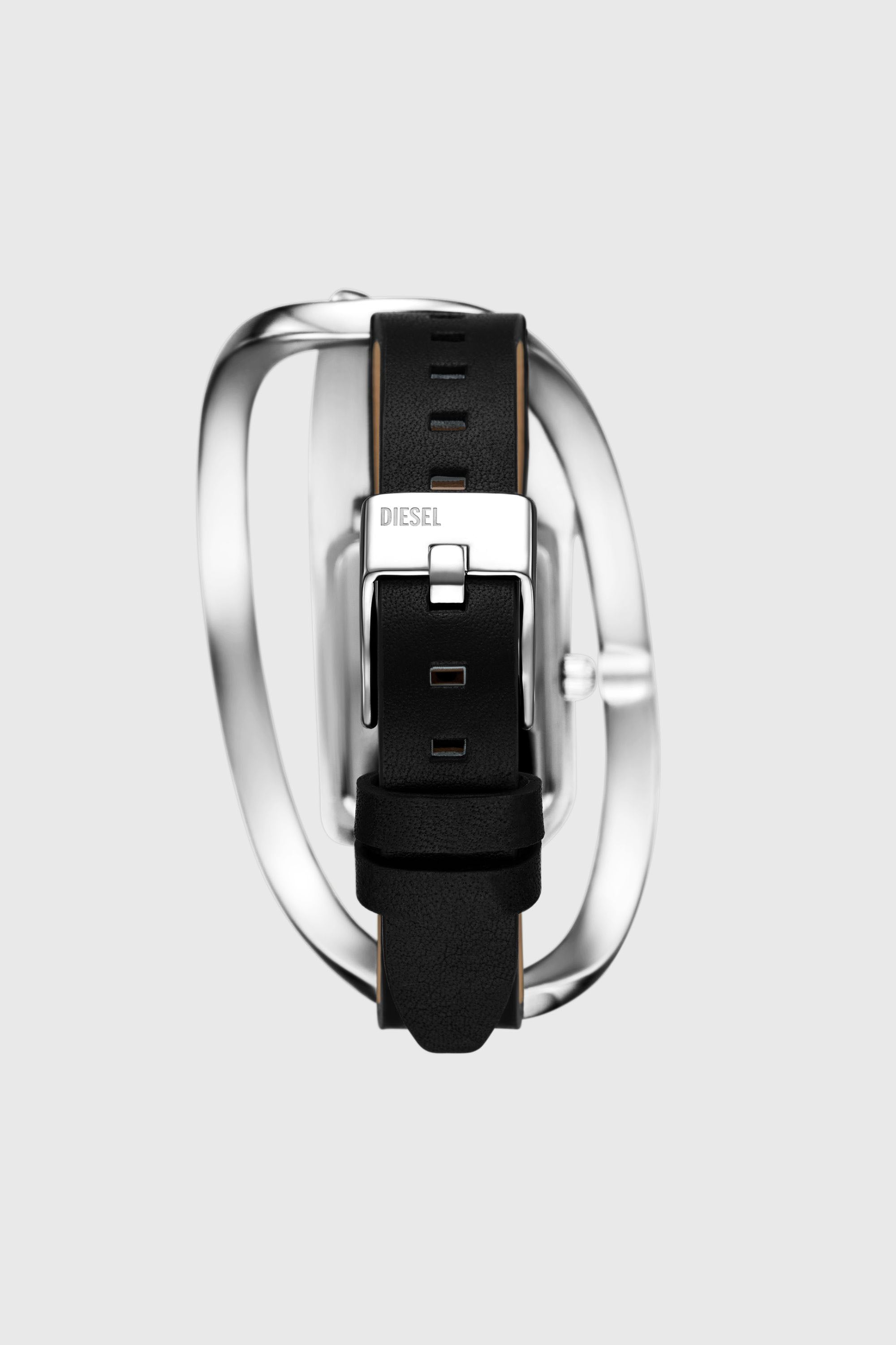 Diesel - DZ5627 WATCH, Orologio Wrap-D in pelle nera Donna in Argento - 2