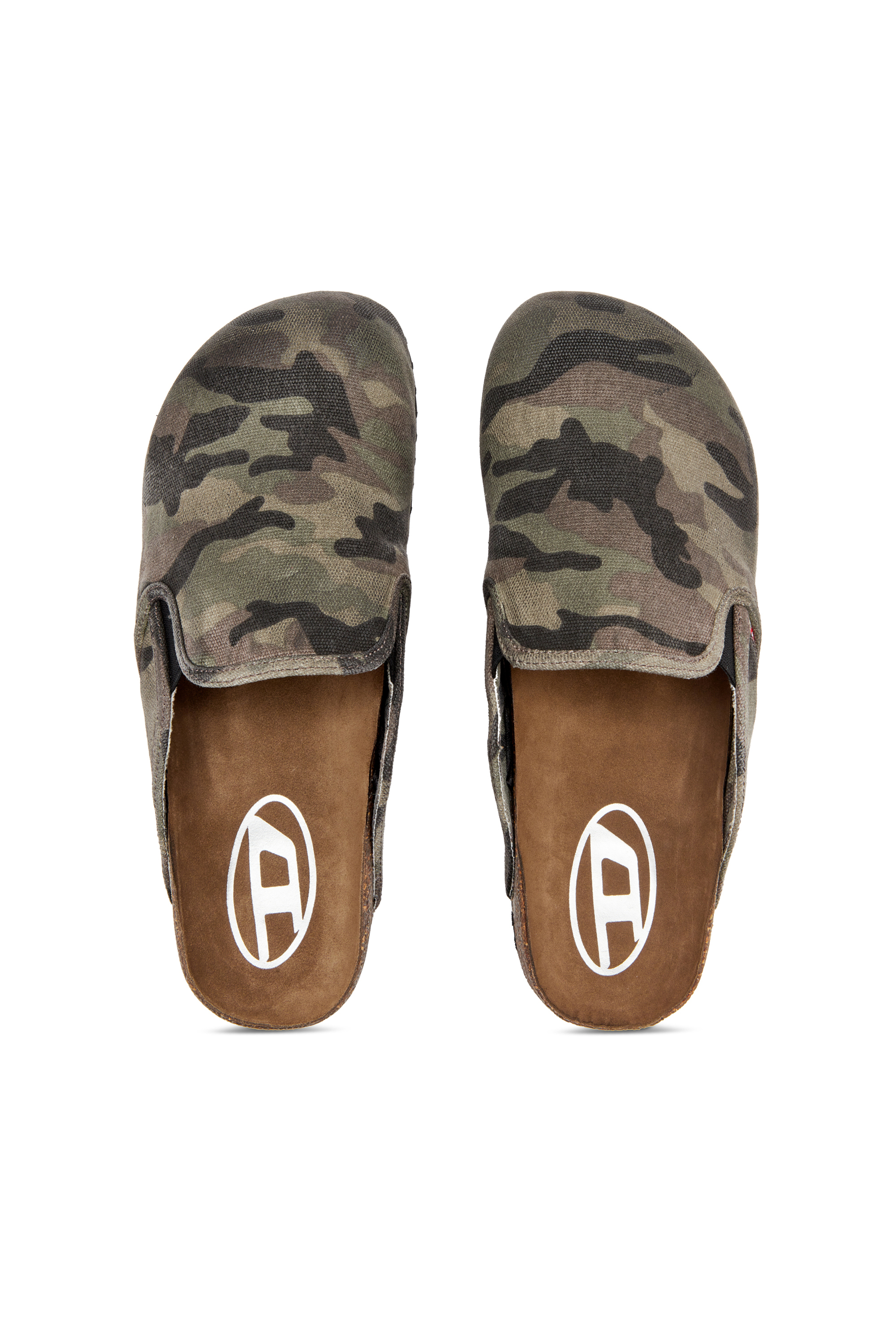 Diesel - D-WOODSTOCK SLIP-ON, Mule in canvas camouflage Uomo in Verde - 5