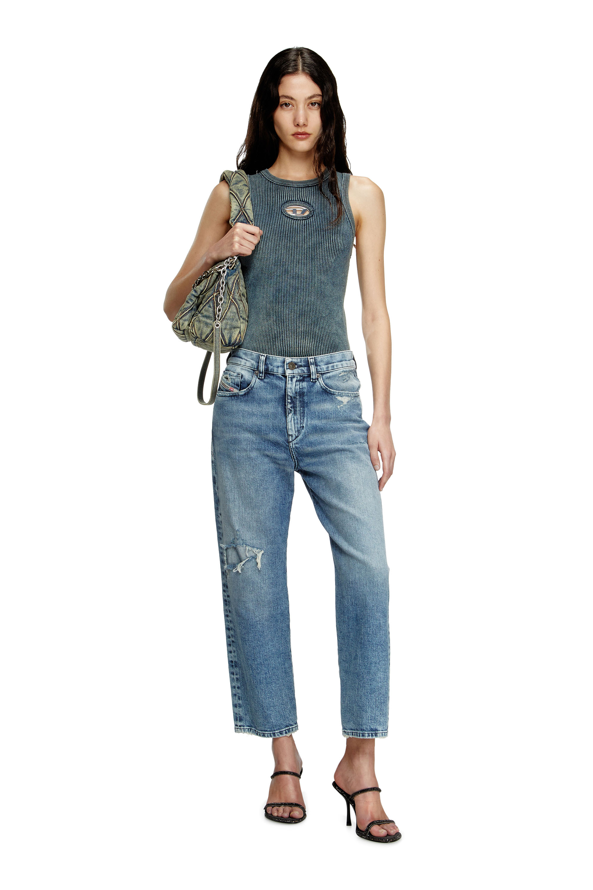 Diesel - Regular Jeans 2016 D-Air 09L34 Donna, Blu Chiaro - Image 1