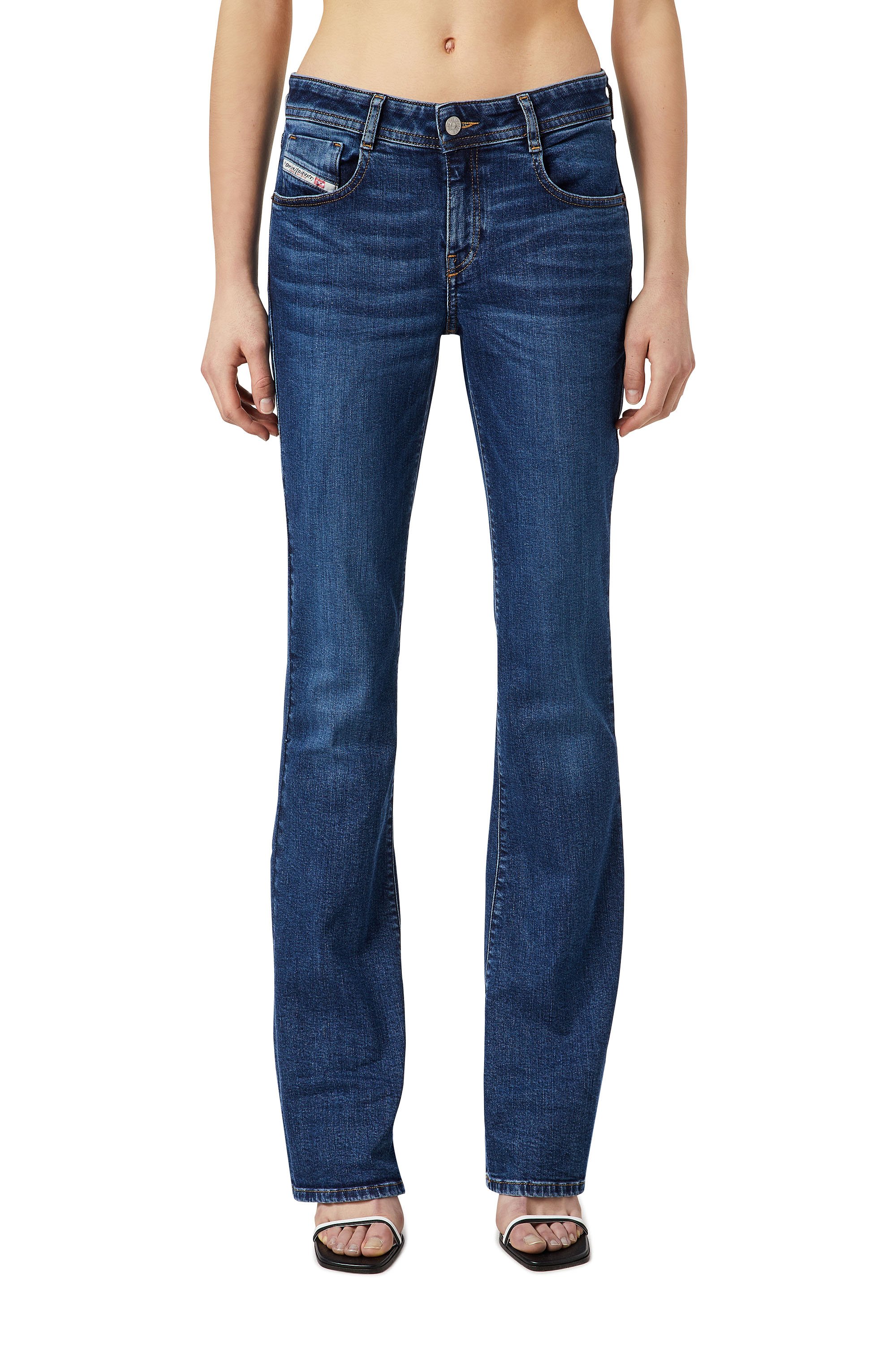 1969 D-EBBEY 0EIAF Bootcut and Flare Jeans, Blu medio - Jeans