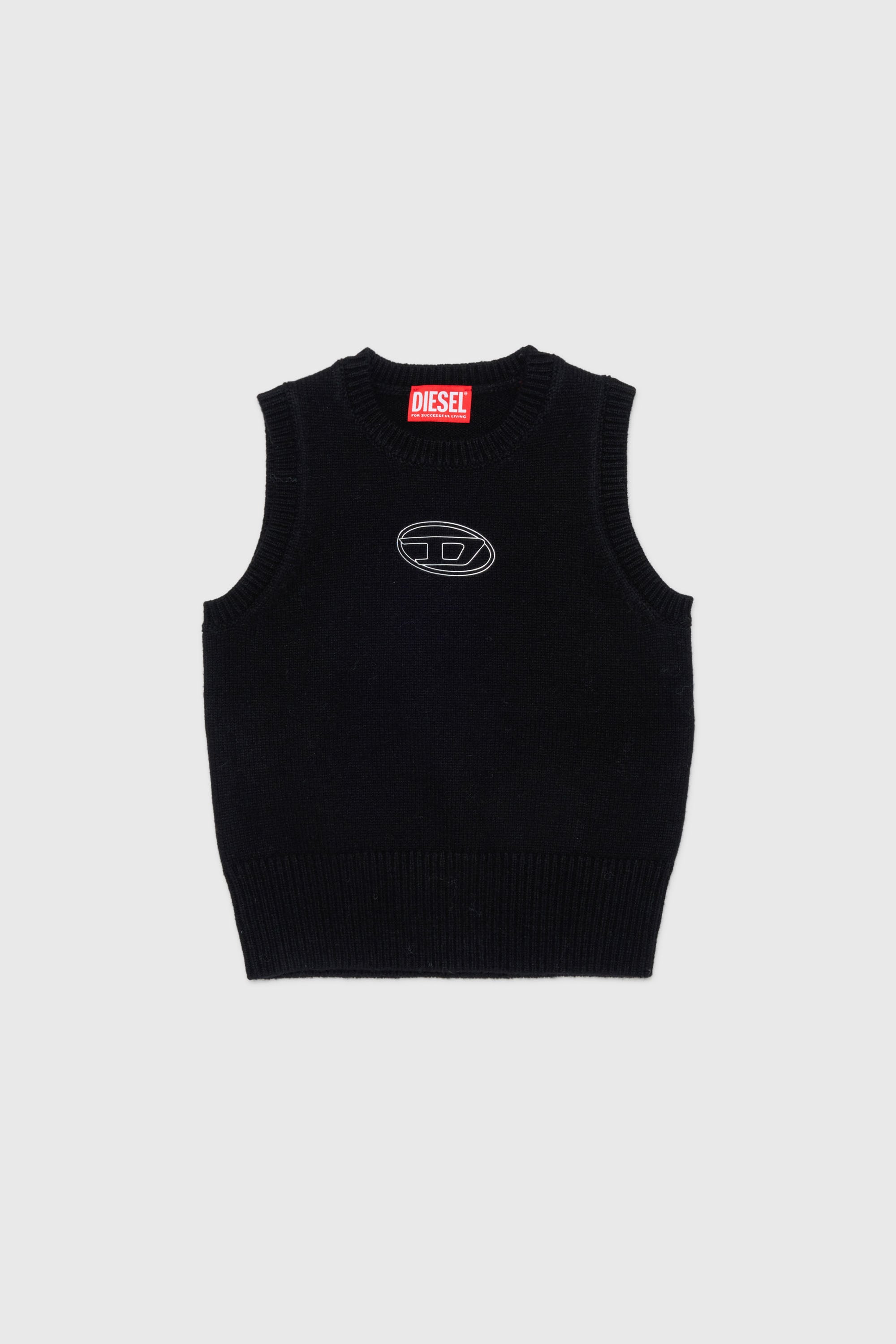 Diesel - KIMKY, Gilet in maglia arricchito con cachemire Donna in Nero - 1