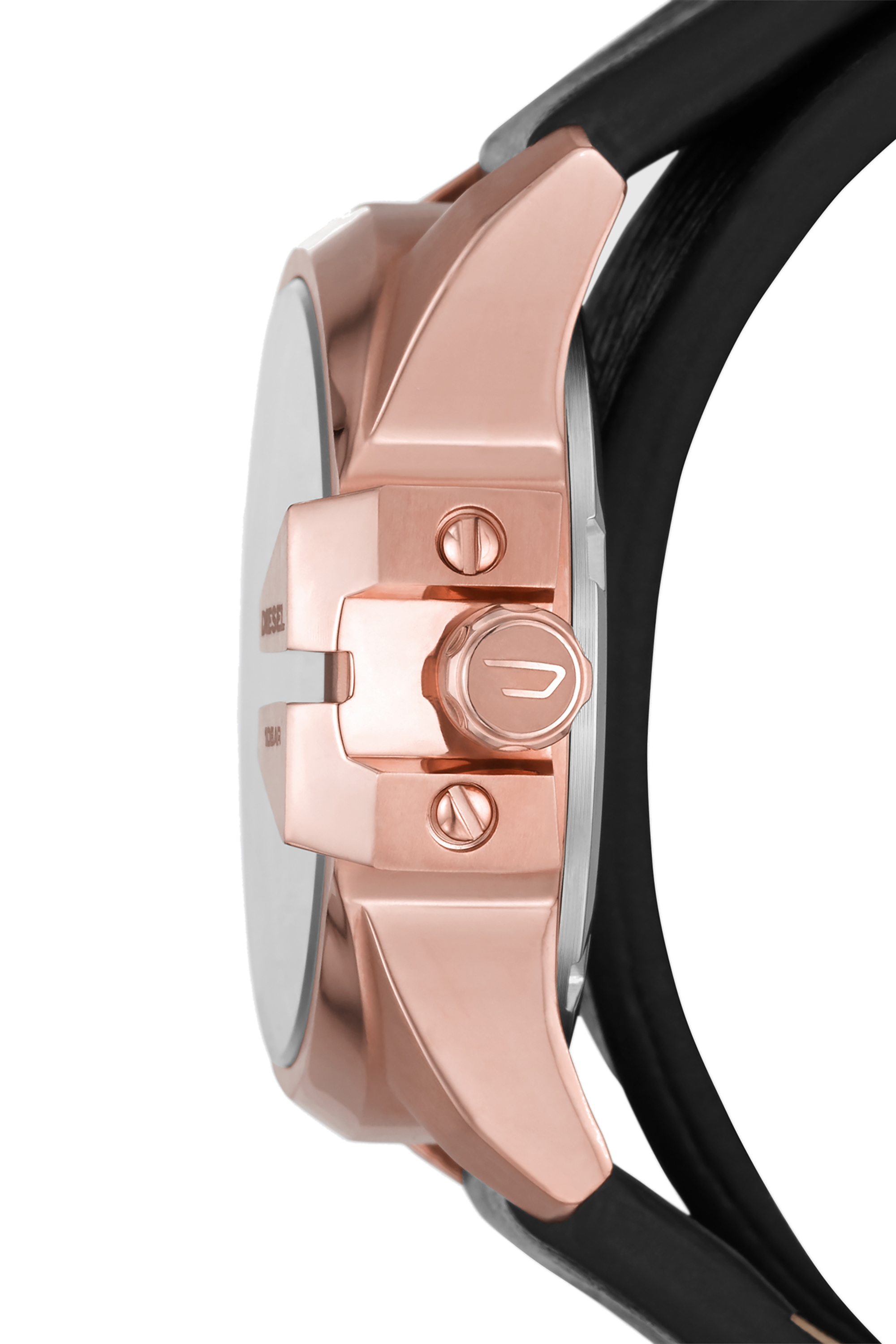 Diesel - DZ5601, Orologio Baby Chief con tre lancette, finestrella con data e cinturino in pelle nera Donna in Multicolor - 3