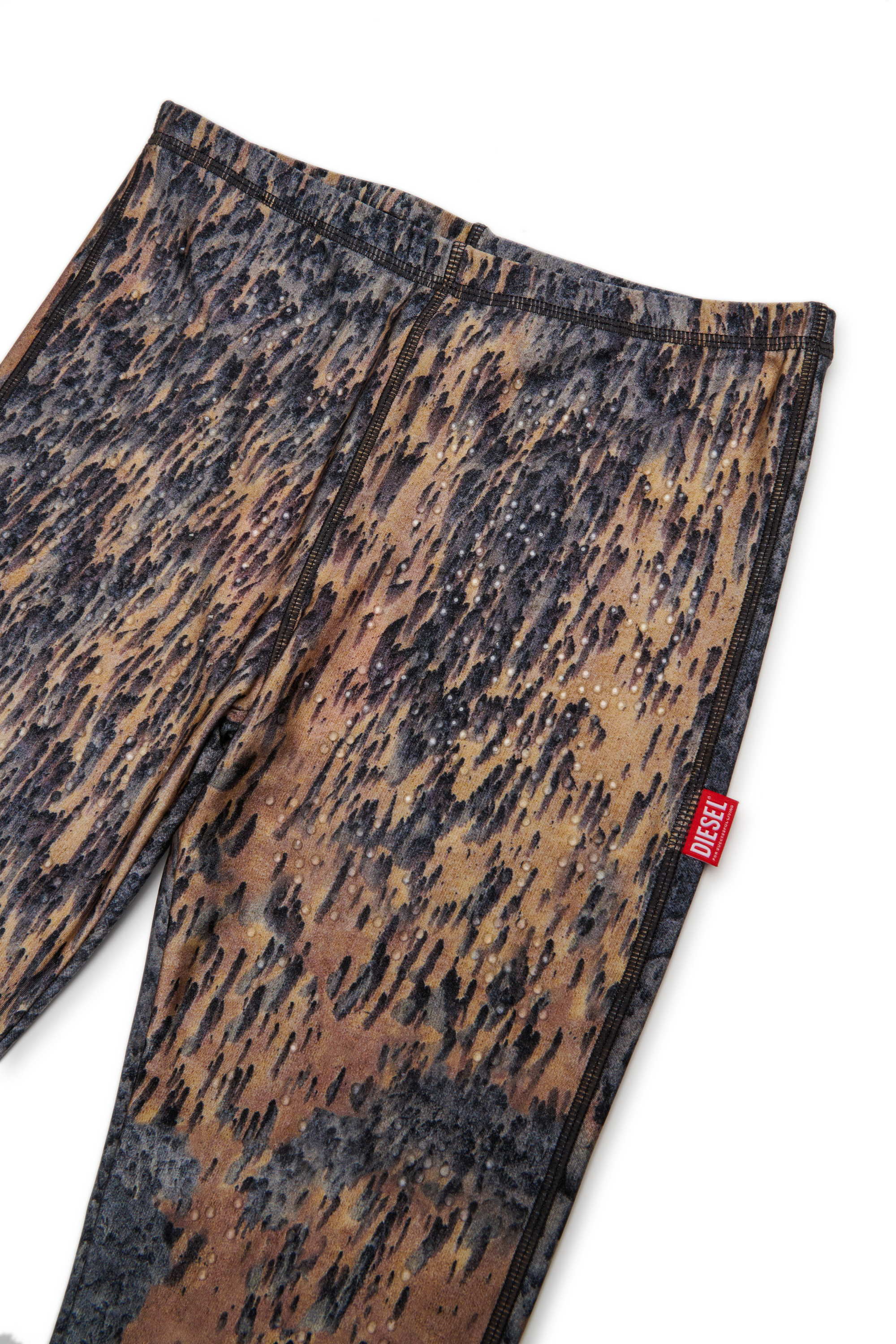 Diesel - PAZELA, Woman's Nylon pants with graphic print in Blue/Brown - 3