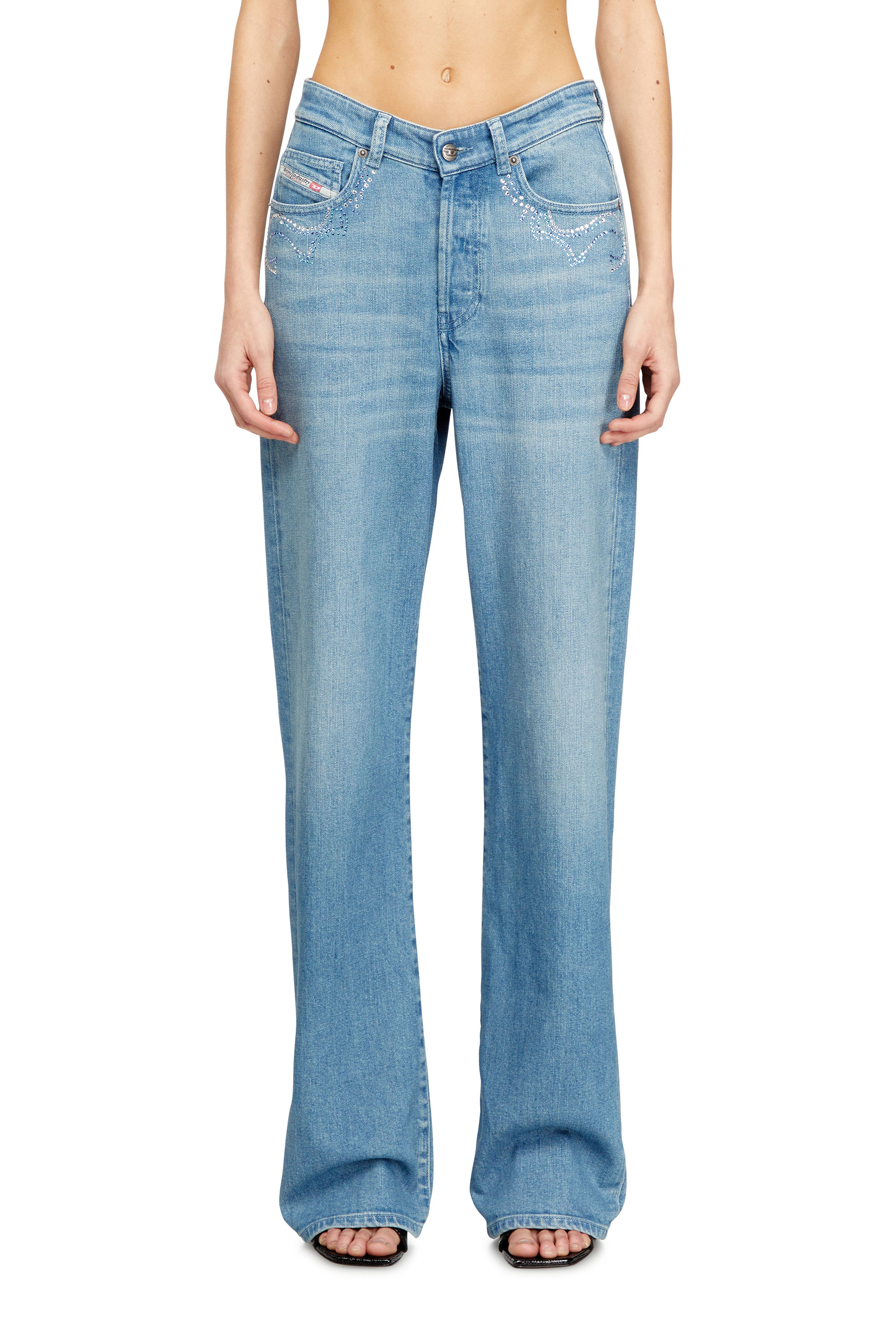 Diesel - Regular Jeans 1971 D-Sent 09Q18 Donna, Blu Chiaro - Image 1