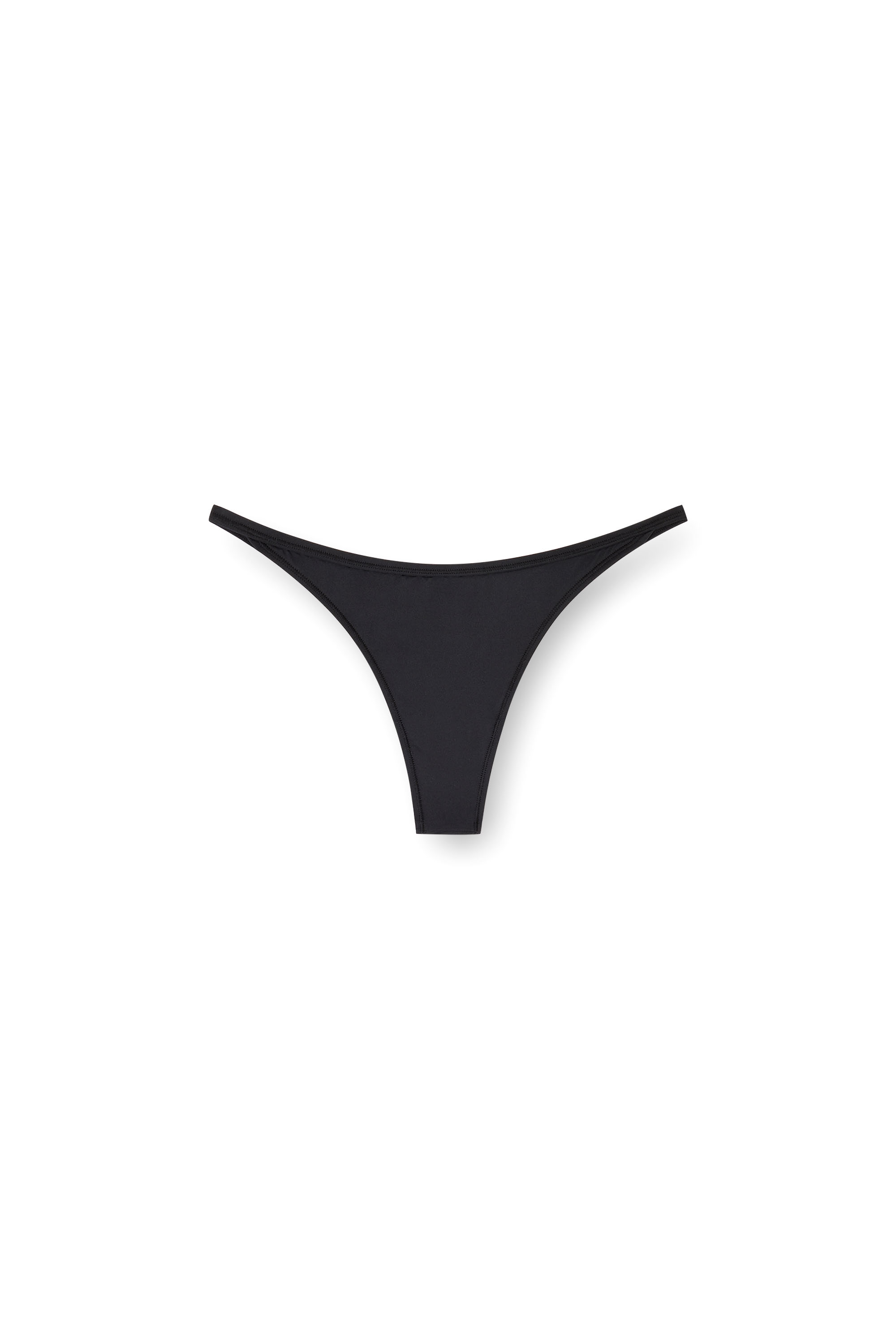 Diesel - ADRIENNE-UTLT, Perizoma in nylon con dettaglio metallico Oval D Donna in Nero - 2