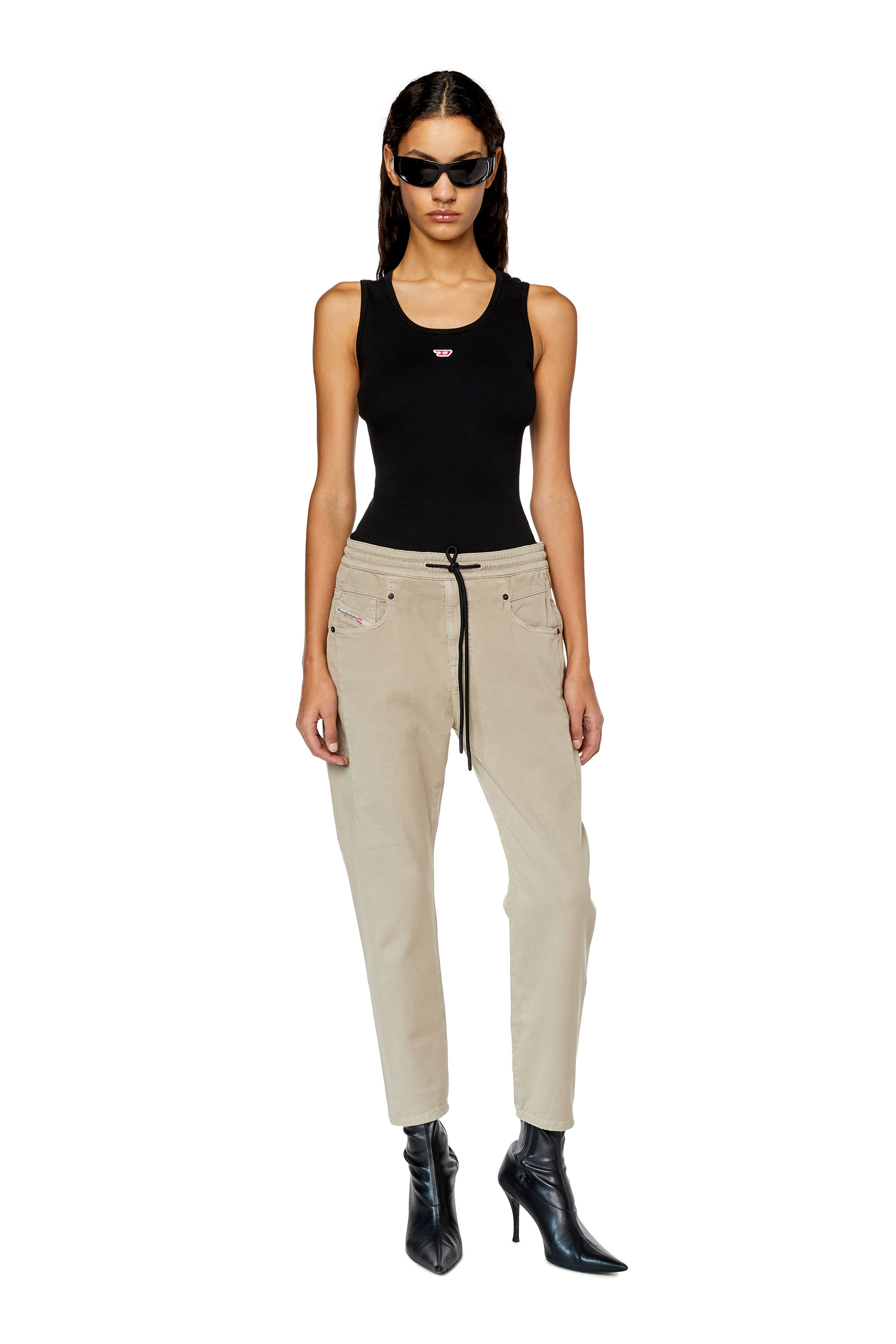 Diesel - Fayza JoggJeans® 068DY Boyfriend, Beige - Image 4