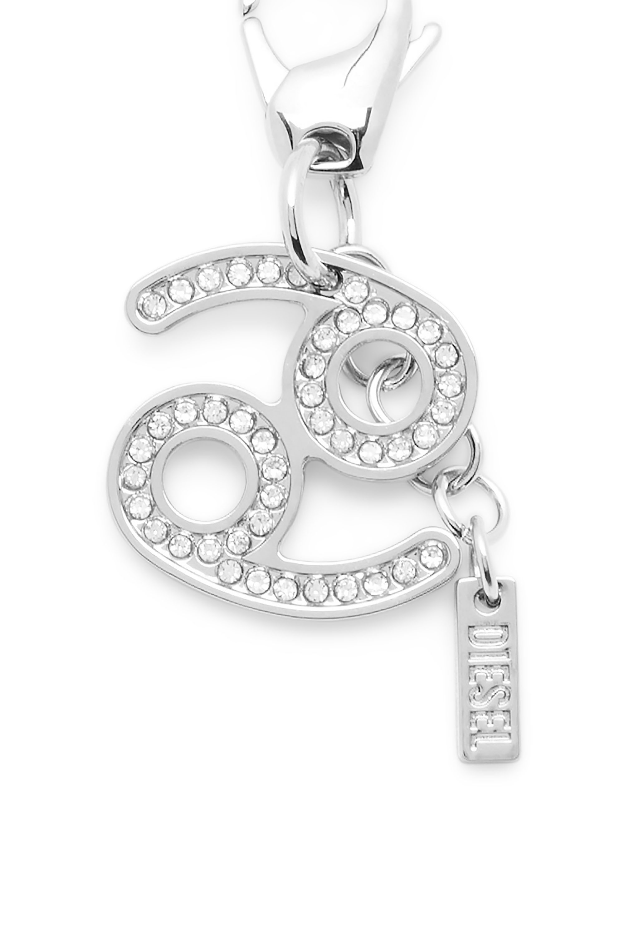Diesel - CHARM CANCER, Charm zodiaco Cancro in metallo con strass Unisex in Argento - 3