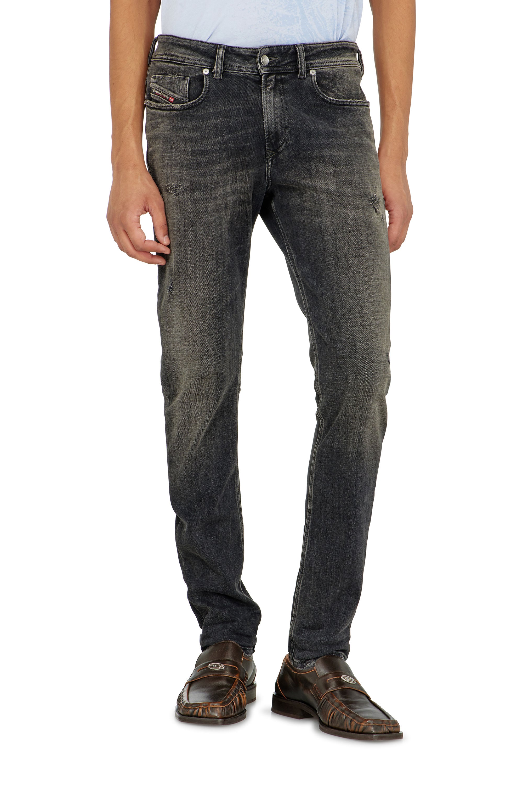 Diesel - Skinny Jeans 1979 Sleenker 09P77 Uomo, Nero/Grigio scuro - Image 4