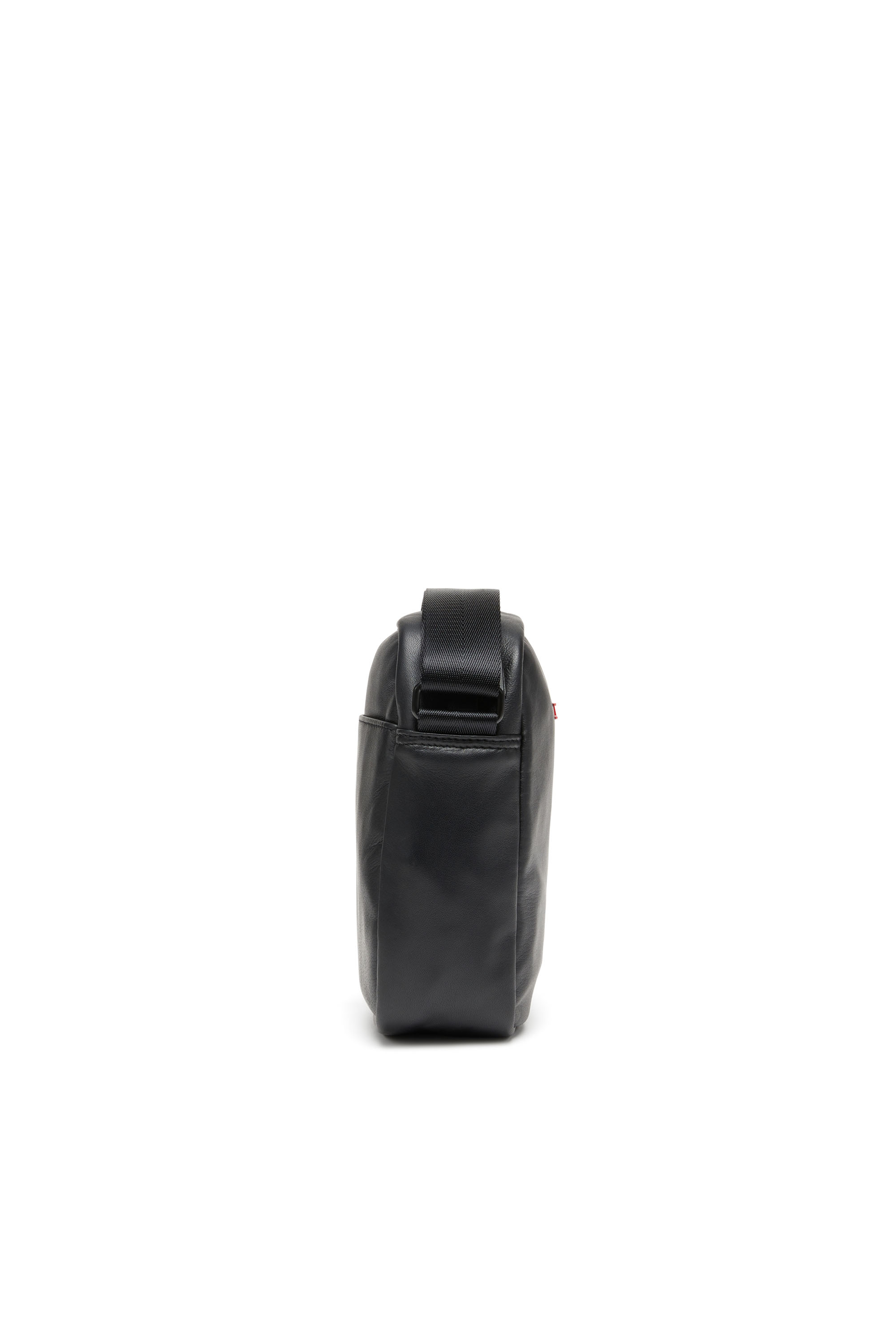 Diesel - RAVE CROSSBODY, Unisex Rave-Leather crossbody bag with metal D in Black - Image 3