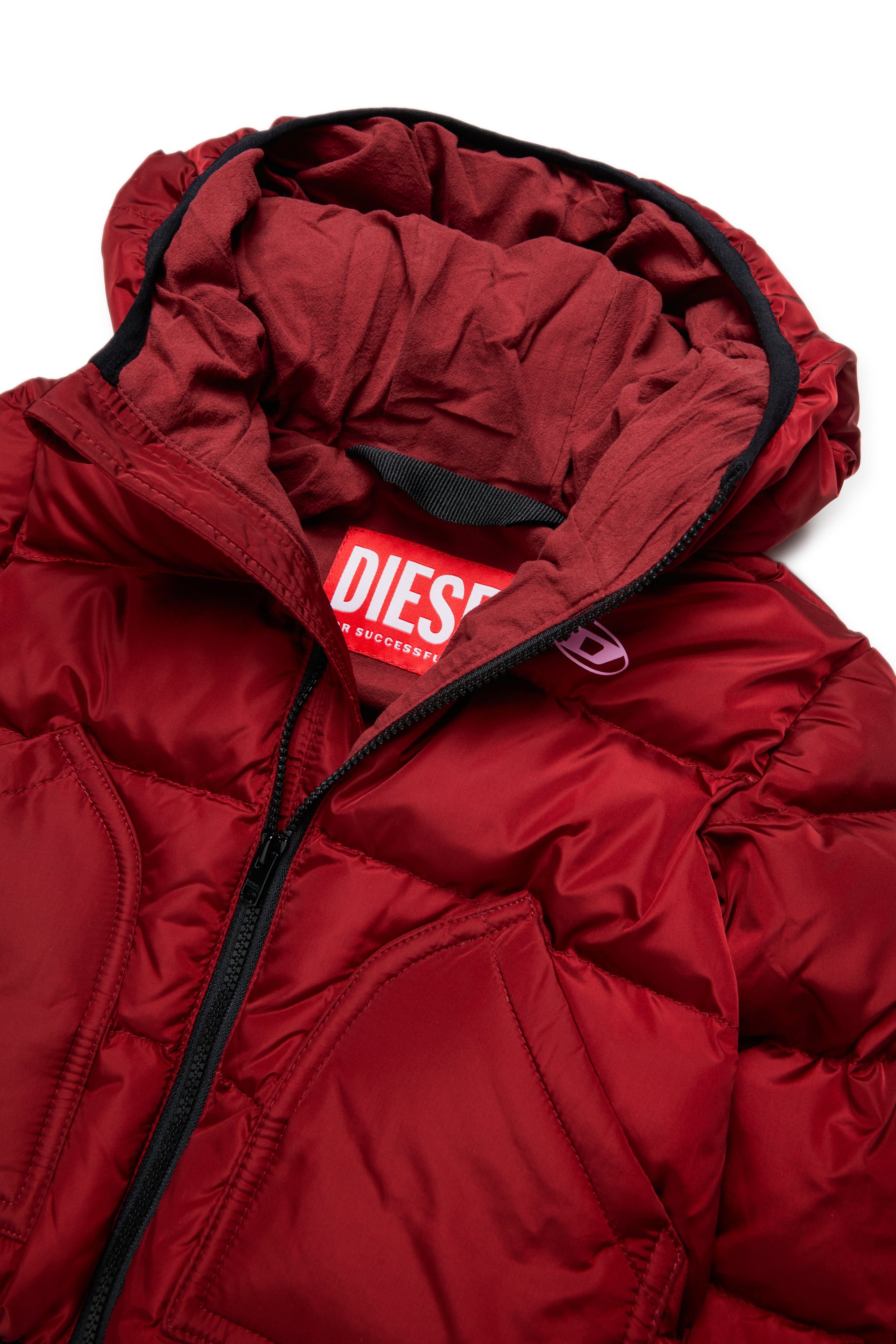 Diesel - JSIPB, Piumino con logo Oval D Unisex in Rosso - 3