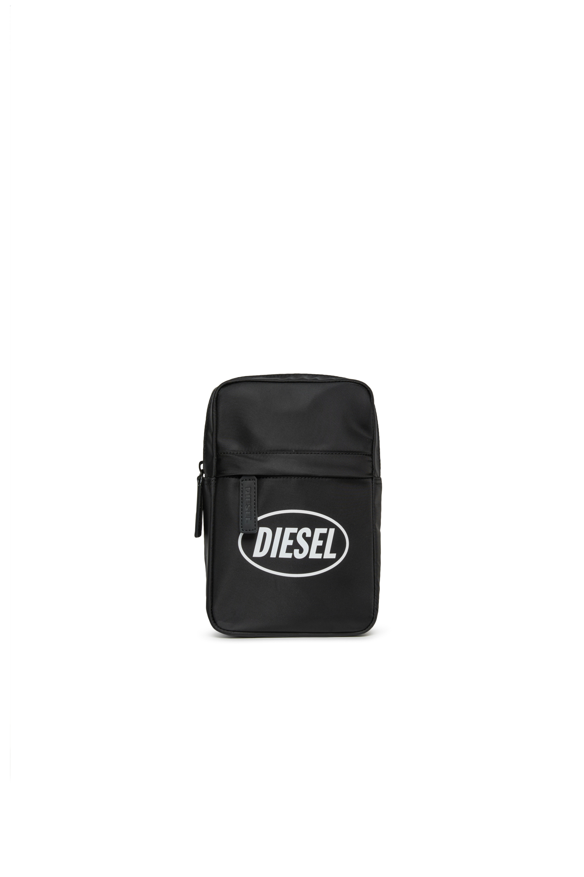 Diesel - WARREN, WARREN Borsa in nylon con stampa logo Uomo in Nero - 1