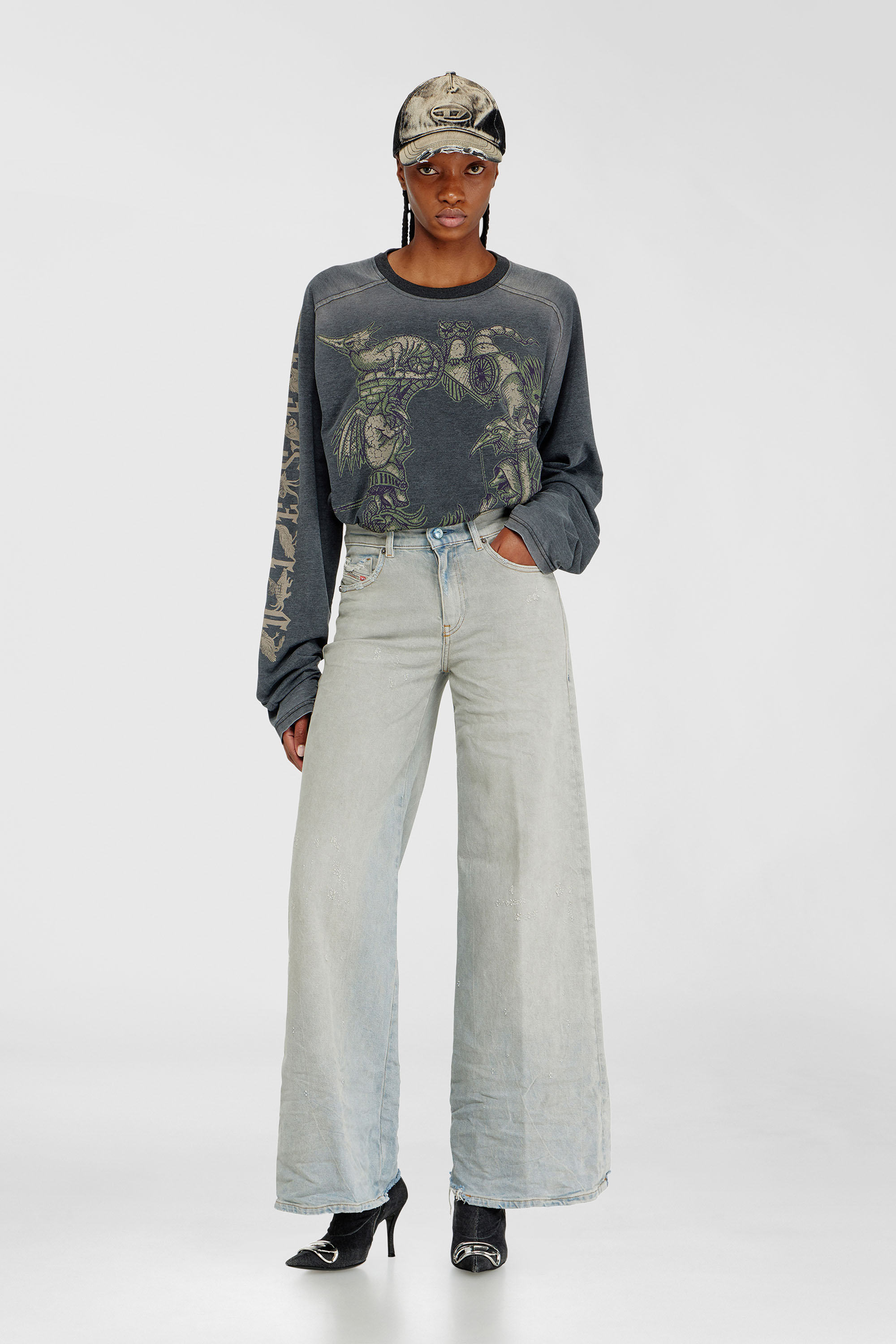 Diesel - Flare Jeans 1978 D-Akemi 09N47 Donna, Blu Chiaro - Image 1