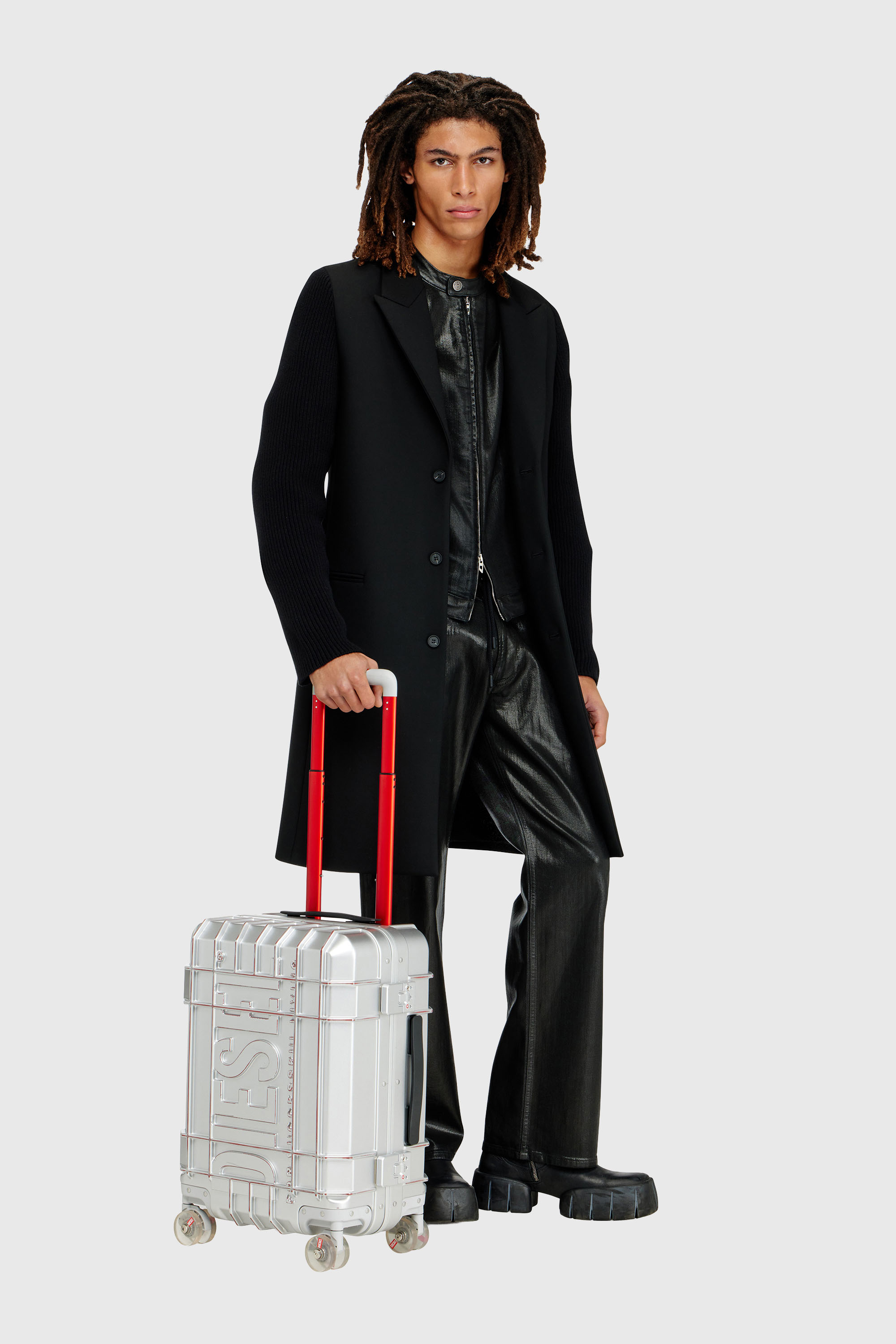 Diesel - DIESEL PC STRONG IMAGE TROLLEY- DSL003, Valigia resistente taglia S Unisex in Argento - 2