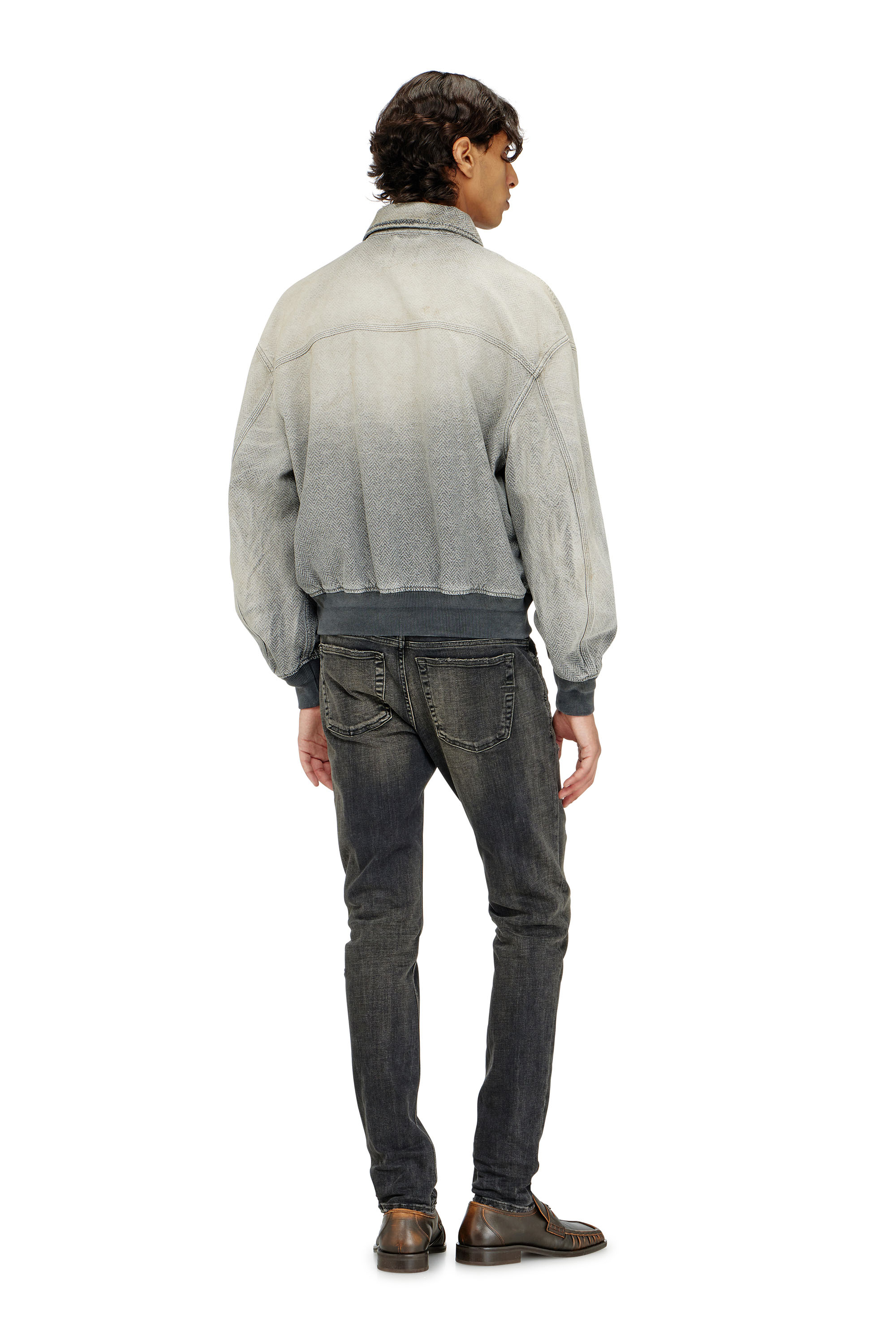 Diesel - Skinny Jeans 1979 Sleenker 09P77 Uomo, Nero/Grigio scuro - Image 3