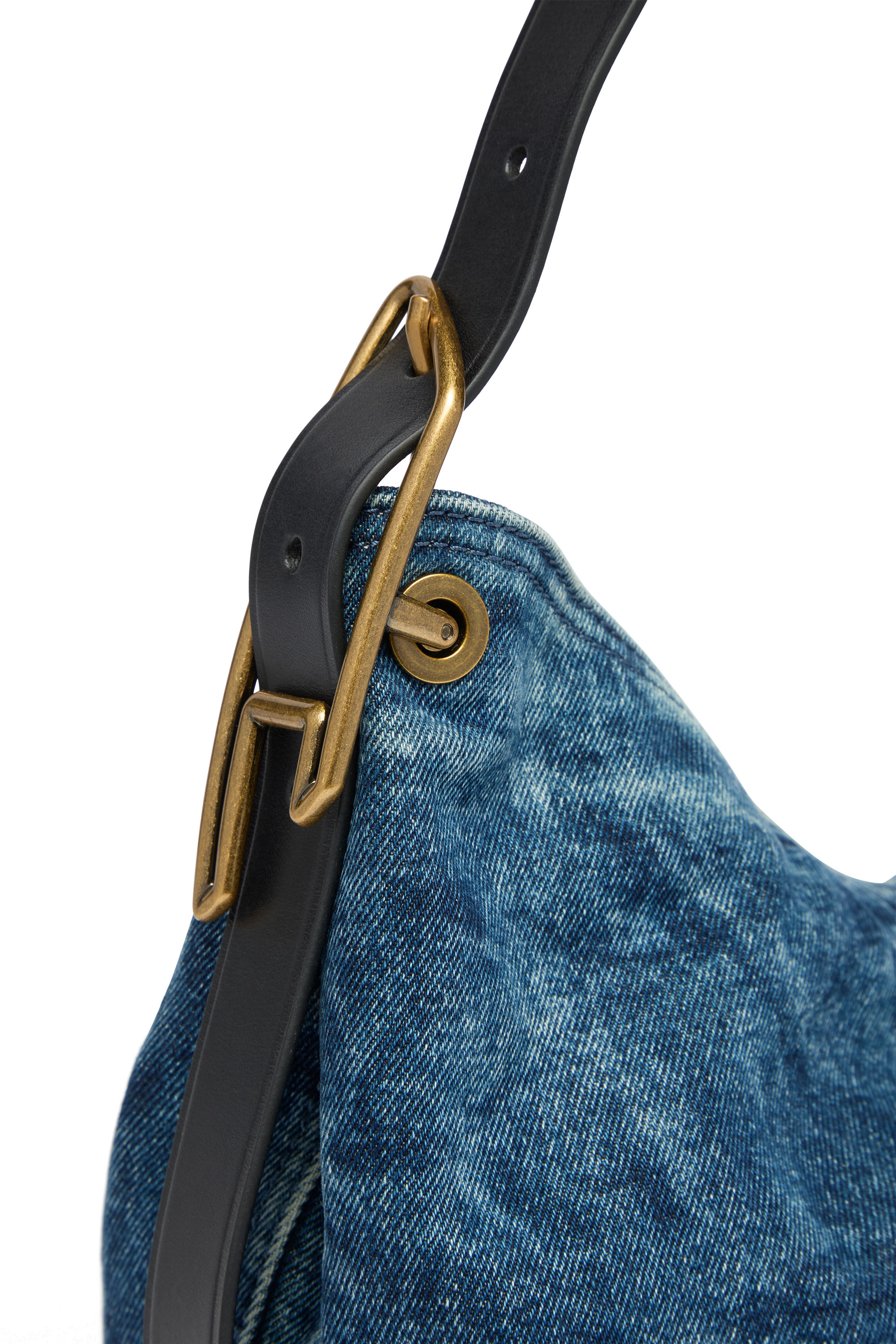 Diesel - D-LINE HOBO S, D-Line-Borsa a spalla in denim Donna in Blu - 4