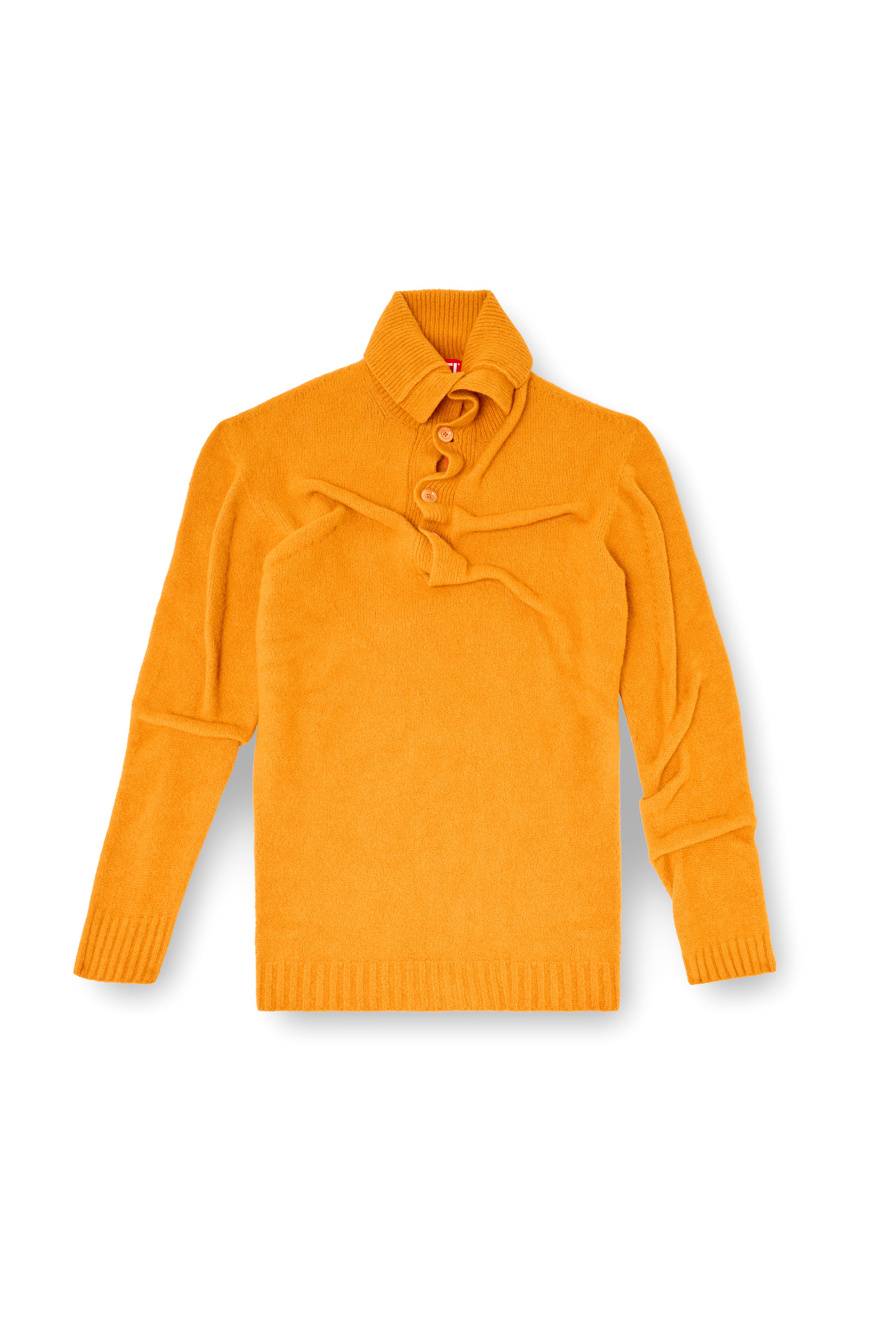 Diesel - K-ANDREW, Maglione con bottoni al collo in maglia cotta effetto stropicciato Uomo in ToBeDefined - 3