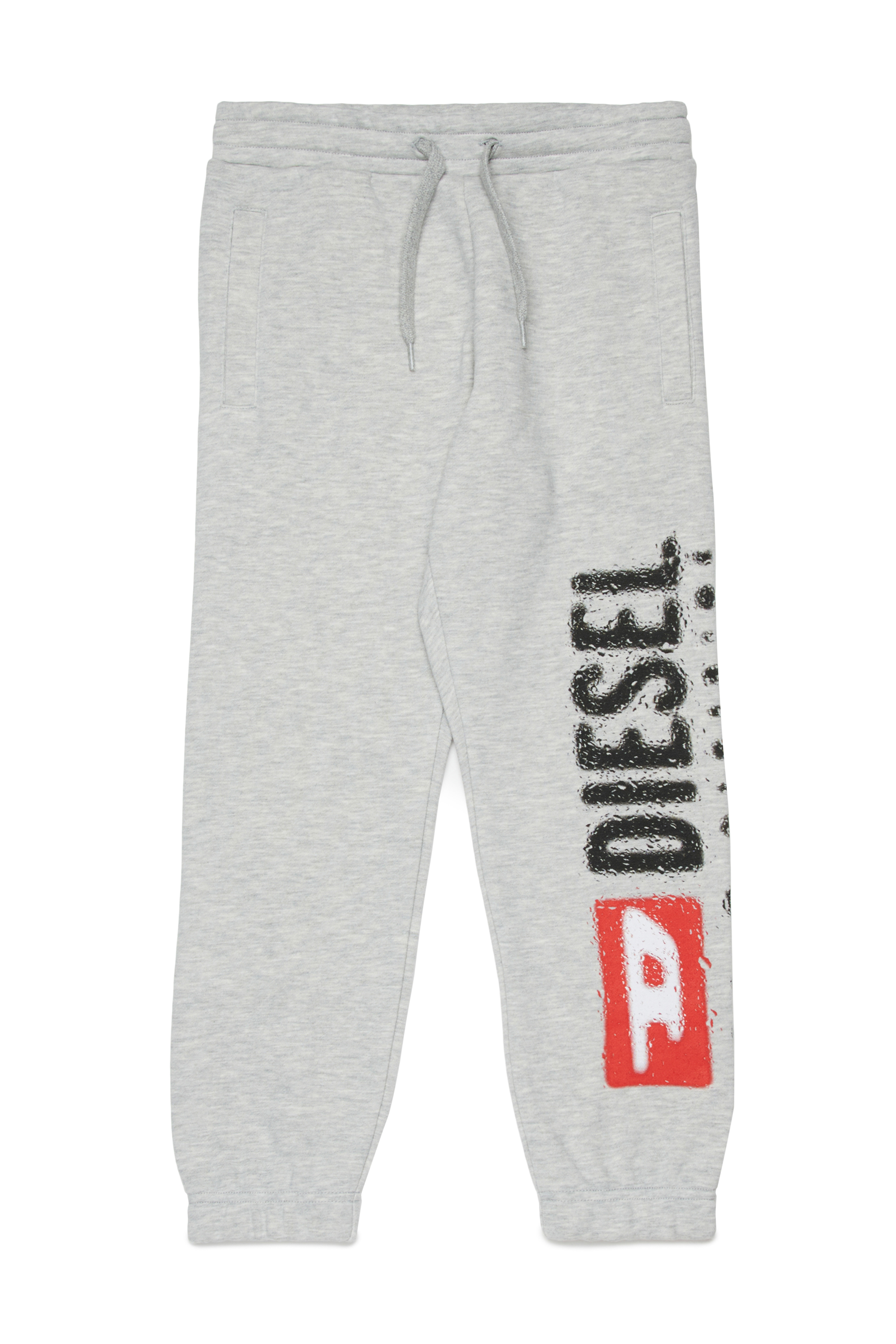 Diesel - PANTLI, Pantaloni da tuta in cotone con coulisse Uomo in Grigio - 1
