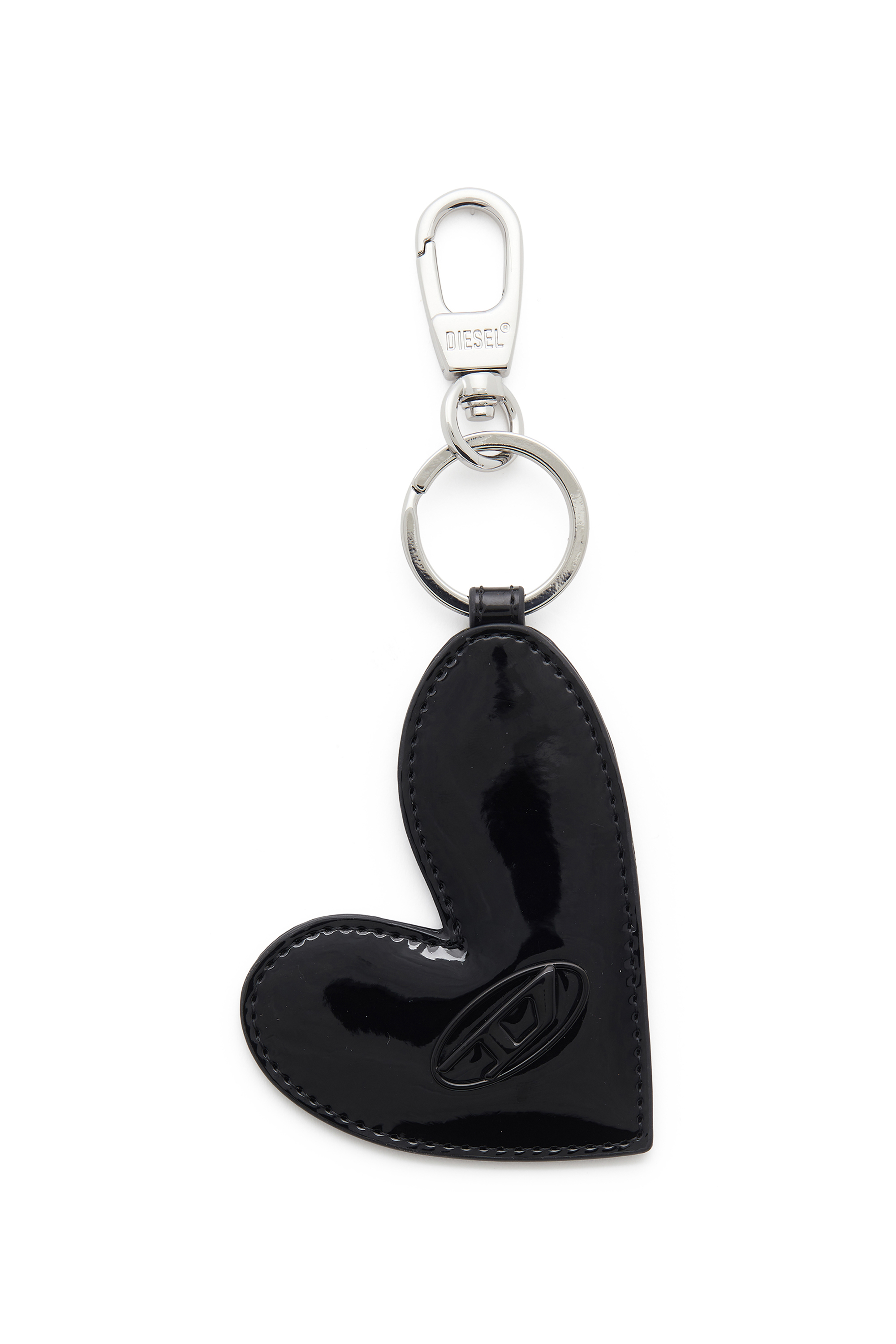 Diesel - PLAY HEART MIRROR, Charm a forma di cuore con finitura lucida Donna in Nero - 1