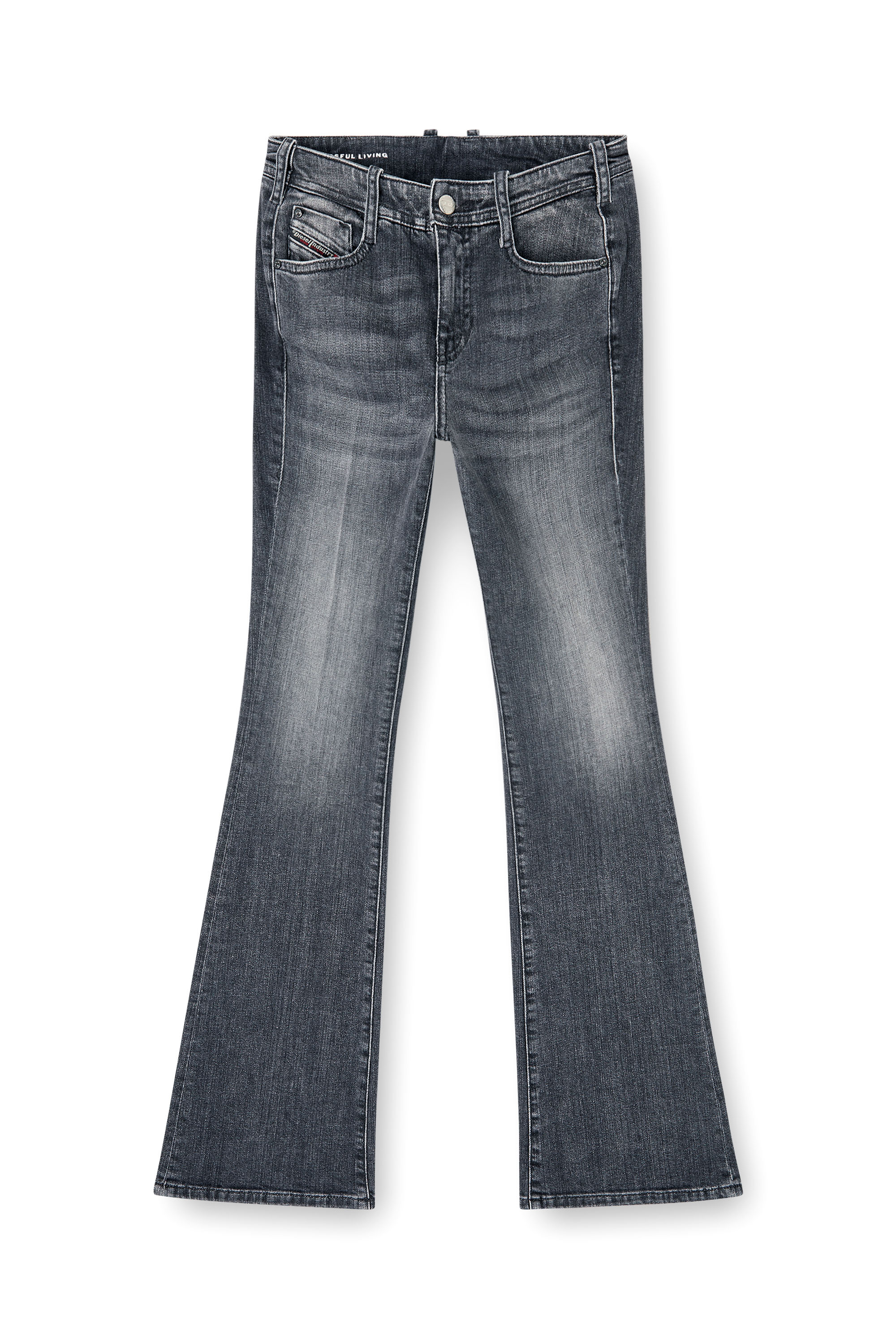 Diesel - Bootcut Jeans 1969 D-Ebbey 09K98 Donna, Nero/Grigio scuro - Image 3