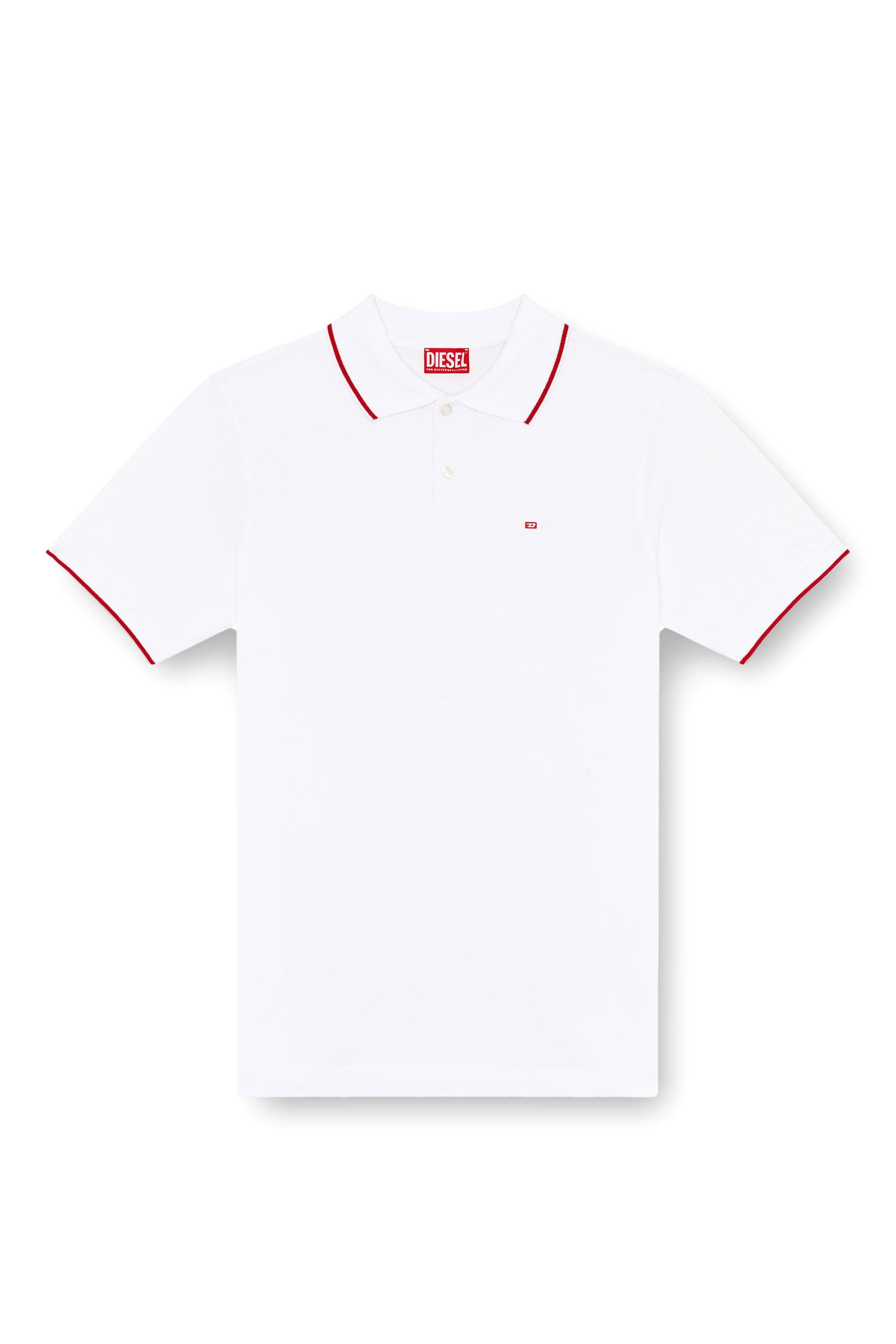 Diesel - T-FERRY-MICRODIV, Polo con micro ricamo Diesel Uomo in Bianco - 3
